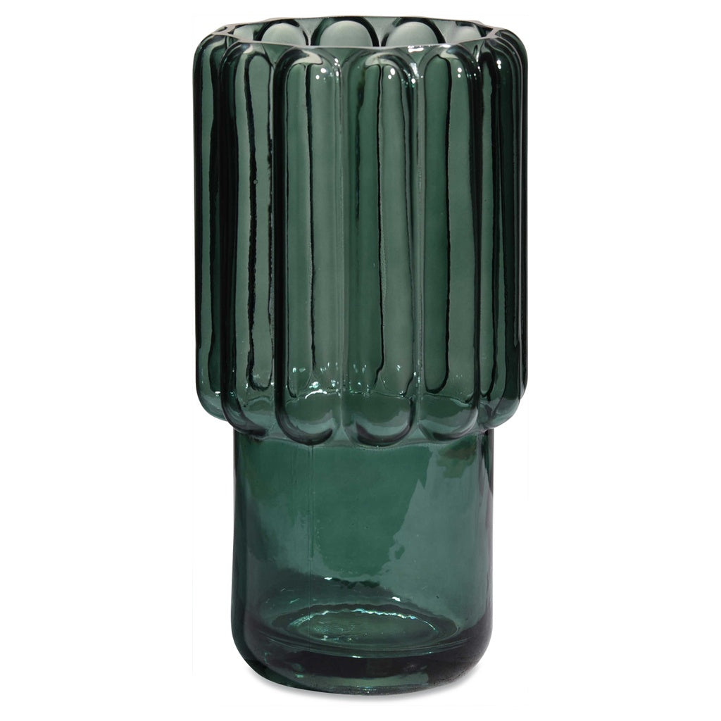 Vase Verre Vert Tui h 27 cm