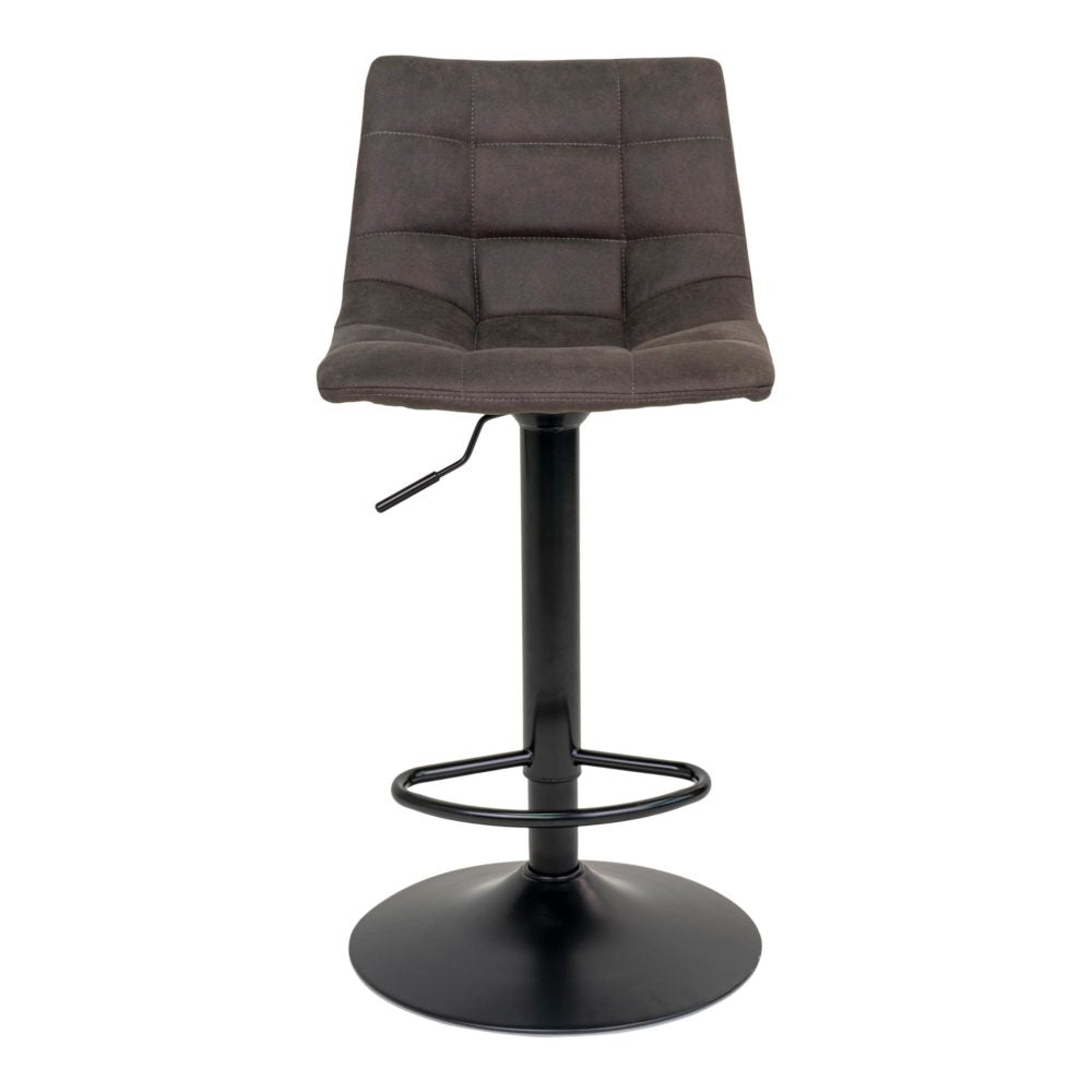 Chaise de Bar Tissu Gris Metal Noir Middelfart