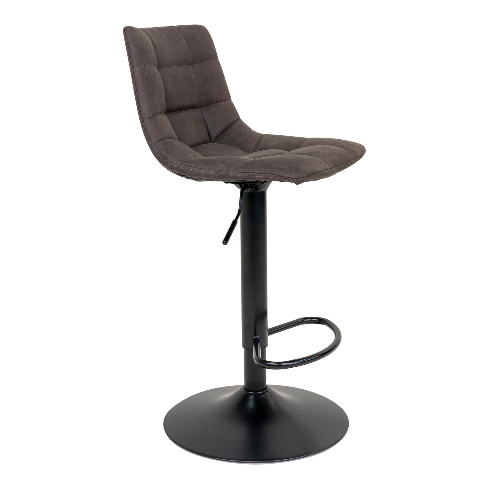 Chaise de Bar Tissu Gris Metal Noir Middelfart