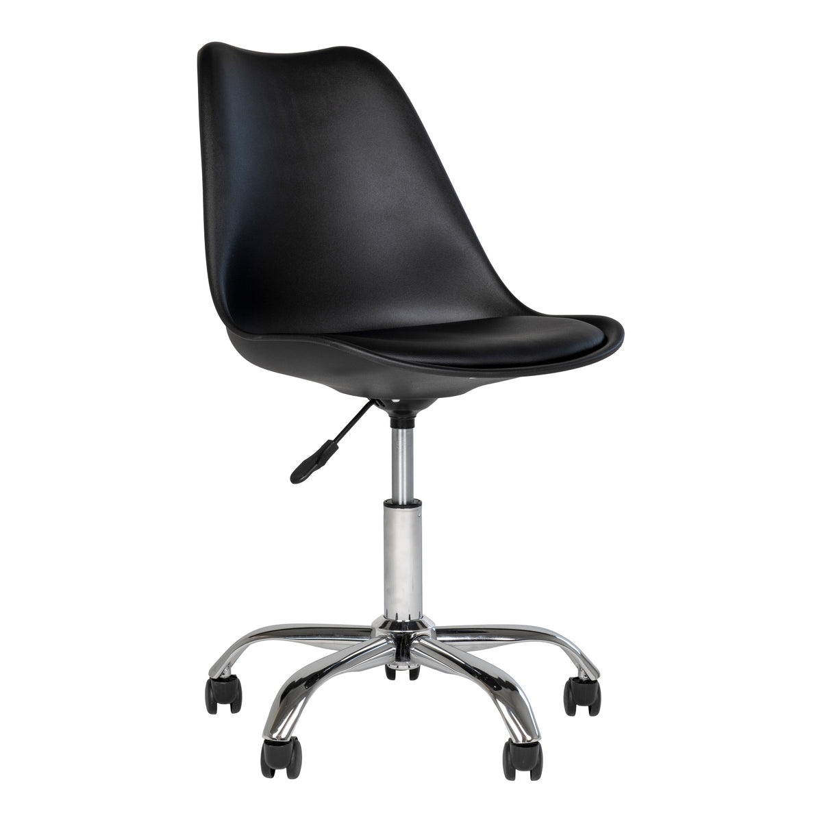 Chaise de Bureau Noir Métal Design Scandinave Stavenger