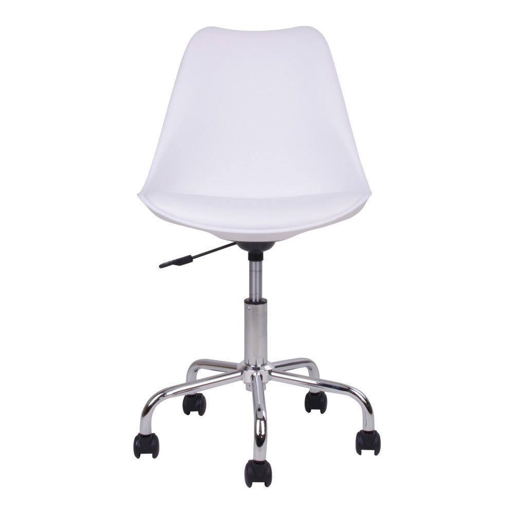 Chaise de Bureau Blanc Métal Design Scandinave Stavenger