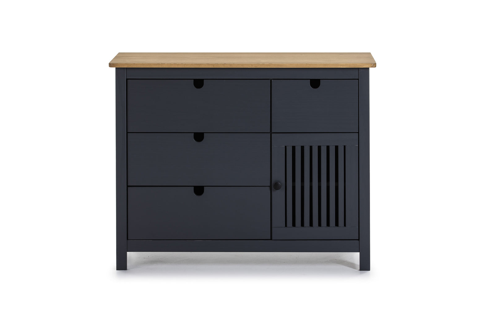 Commode Bois Gris Anthracite Bruna