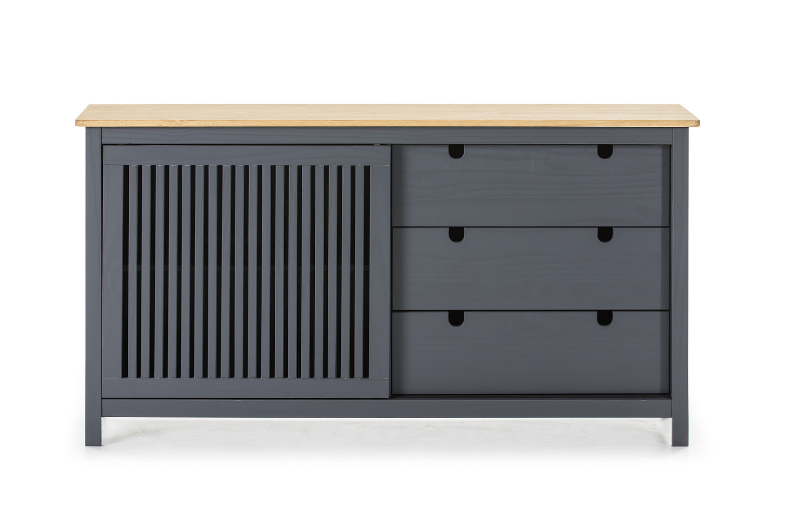 Buffet Bois Gris Anthracite Bruna