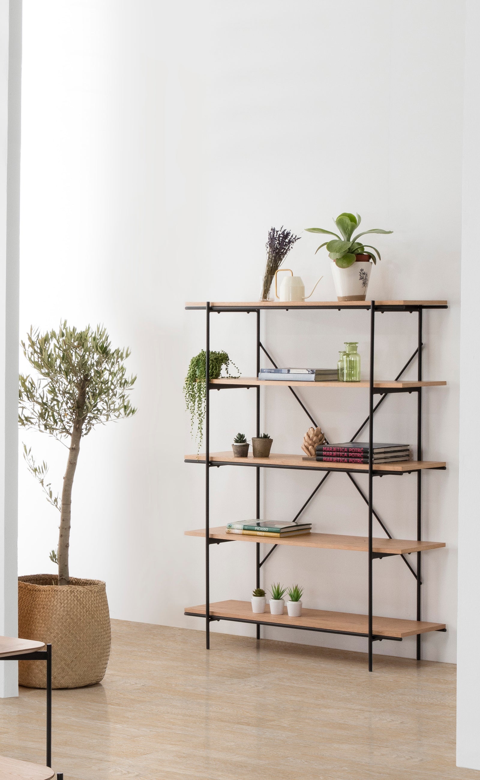 Etagère Bois et Métal Noir Amina