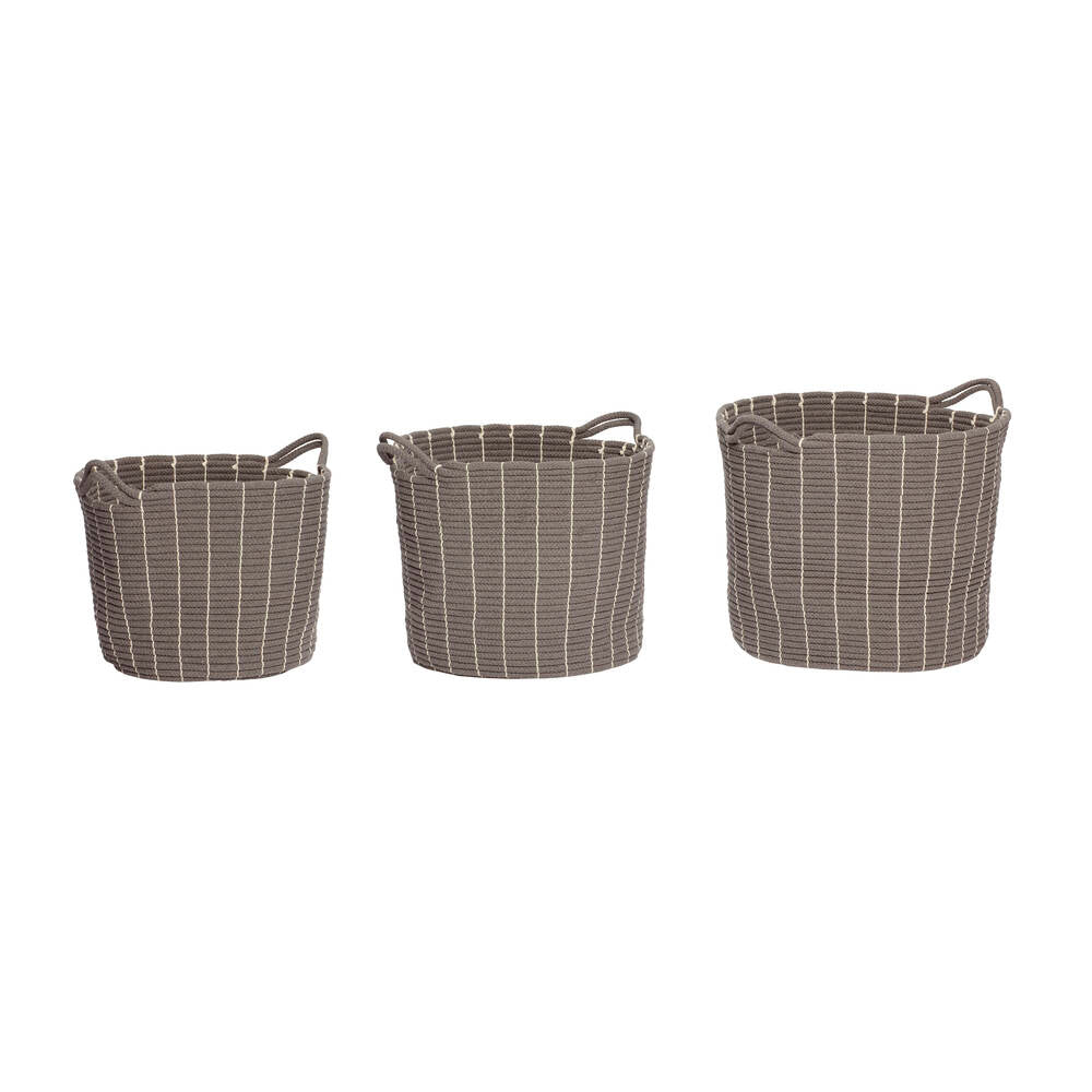 Panier Coton Gris x3