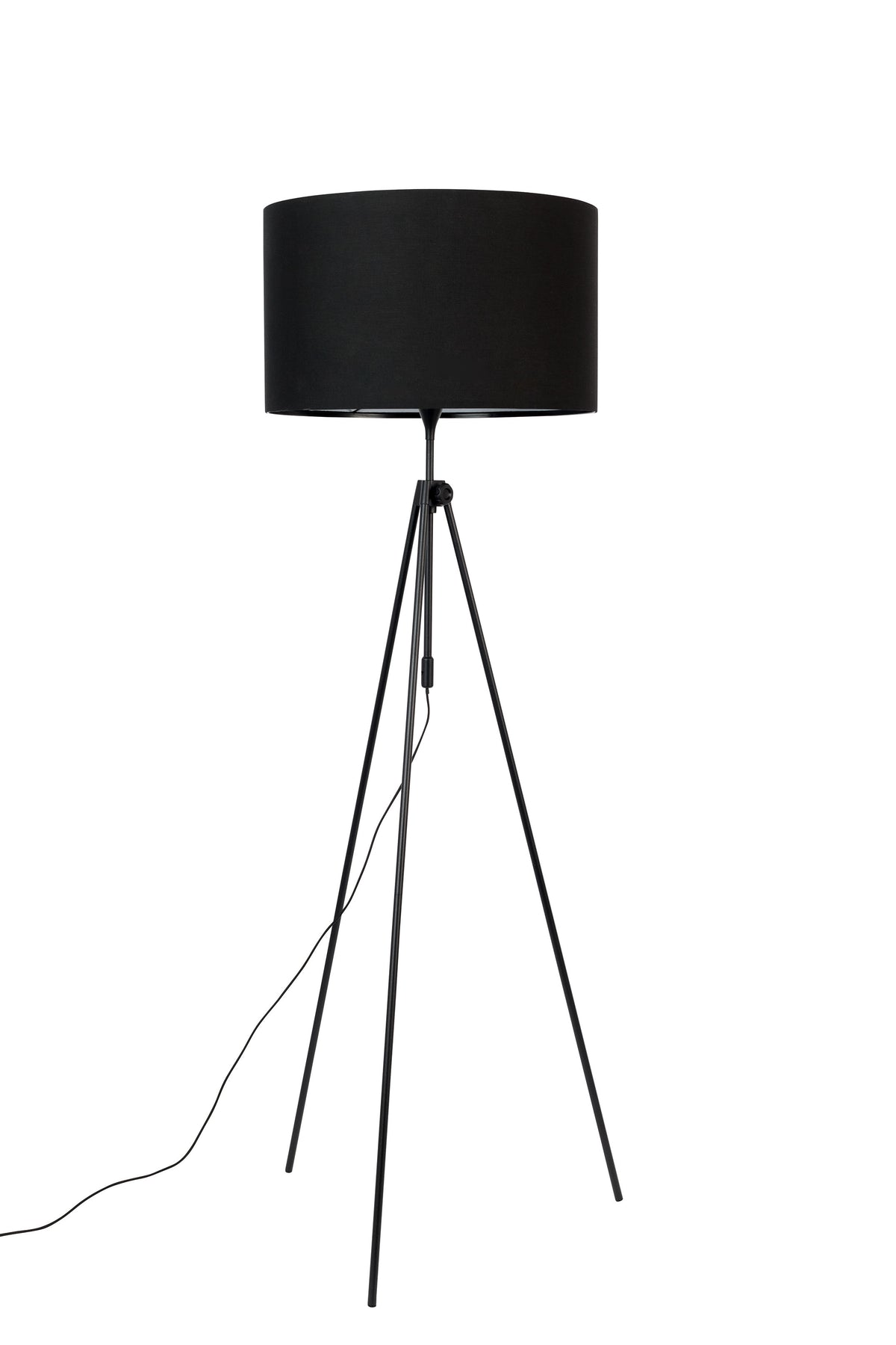 Lampadaire Métal Noir Ajustable Lesley 50x150/180cm