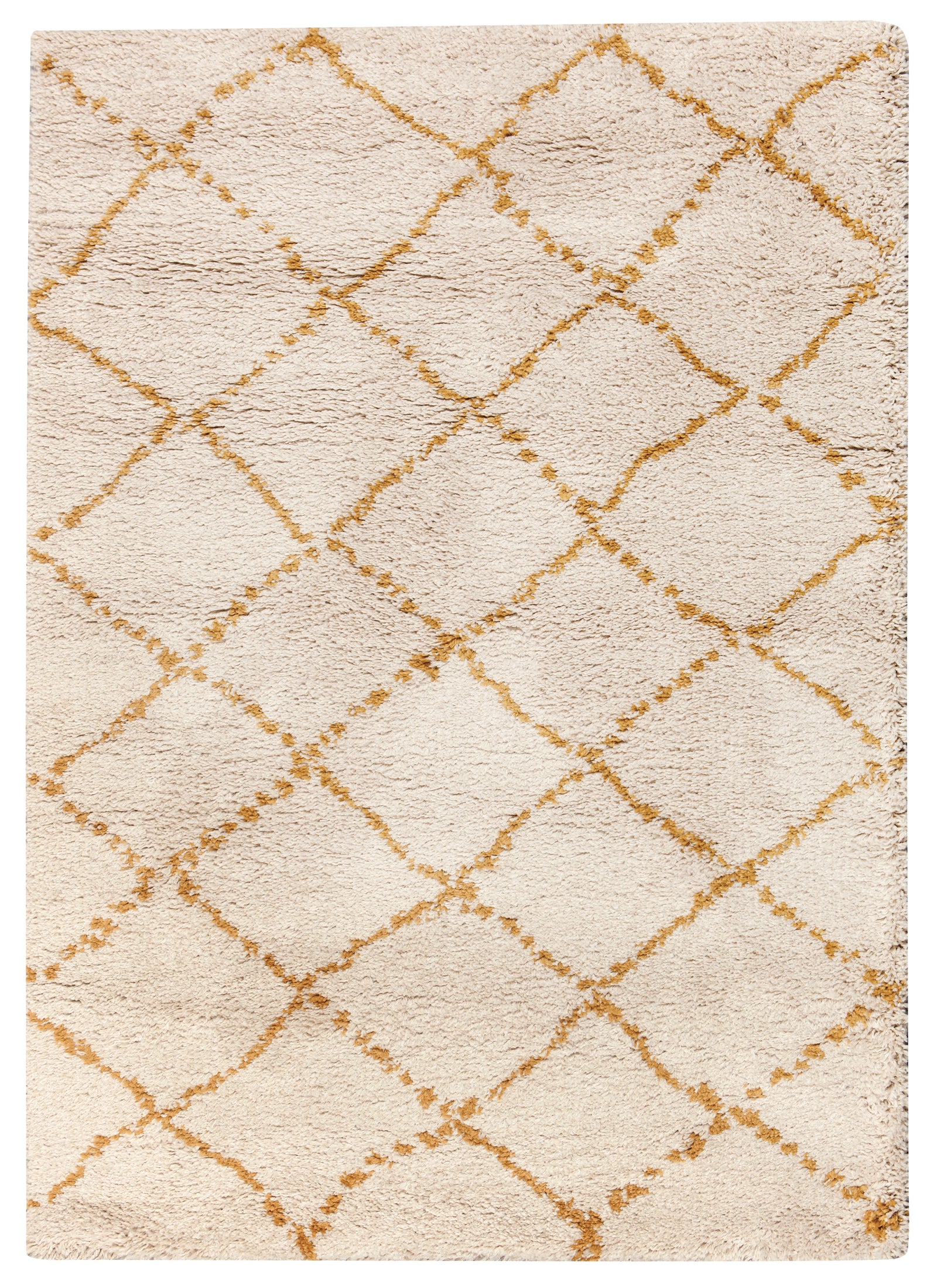 Tapis Berbere Jaune et Blanc 160x230 Casablanca