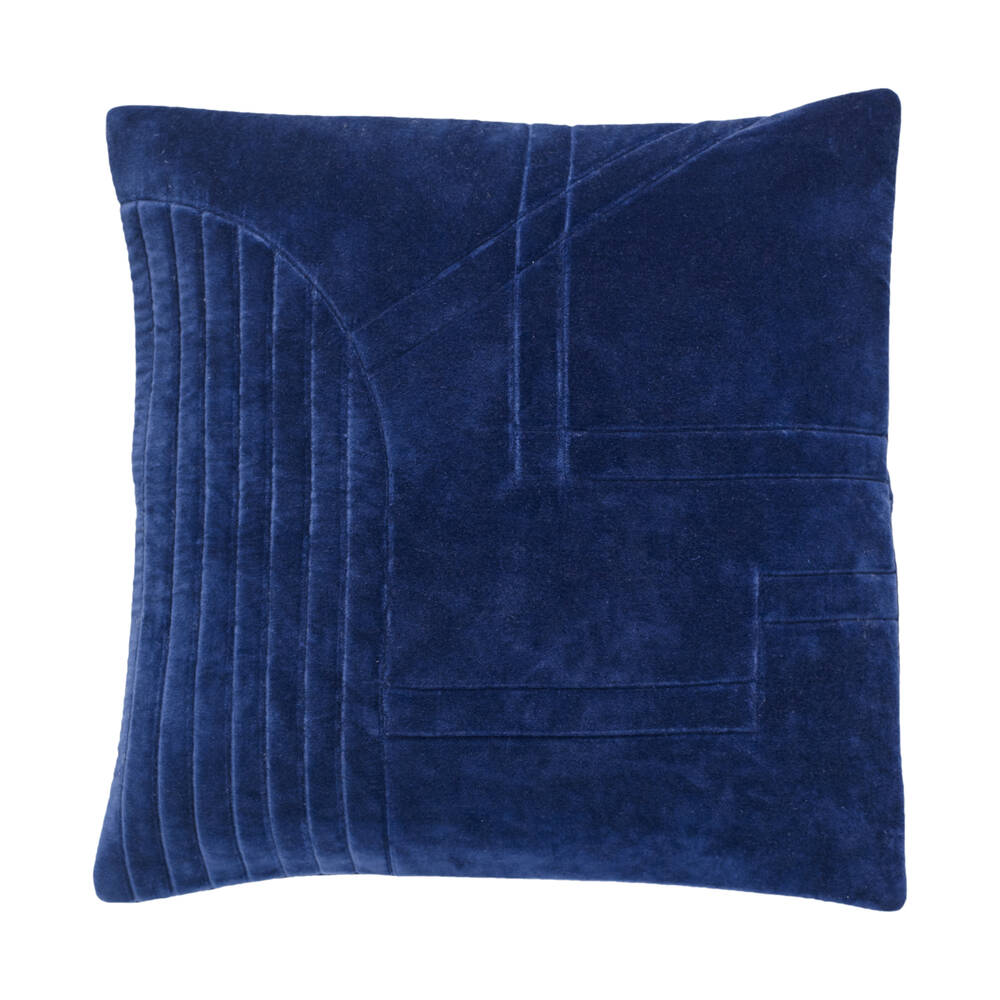  Coussin Bleu Velours 50x50