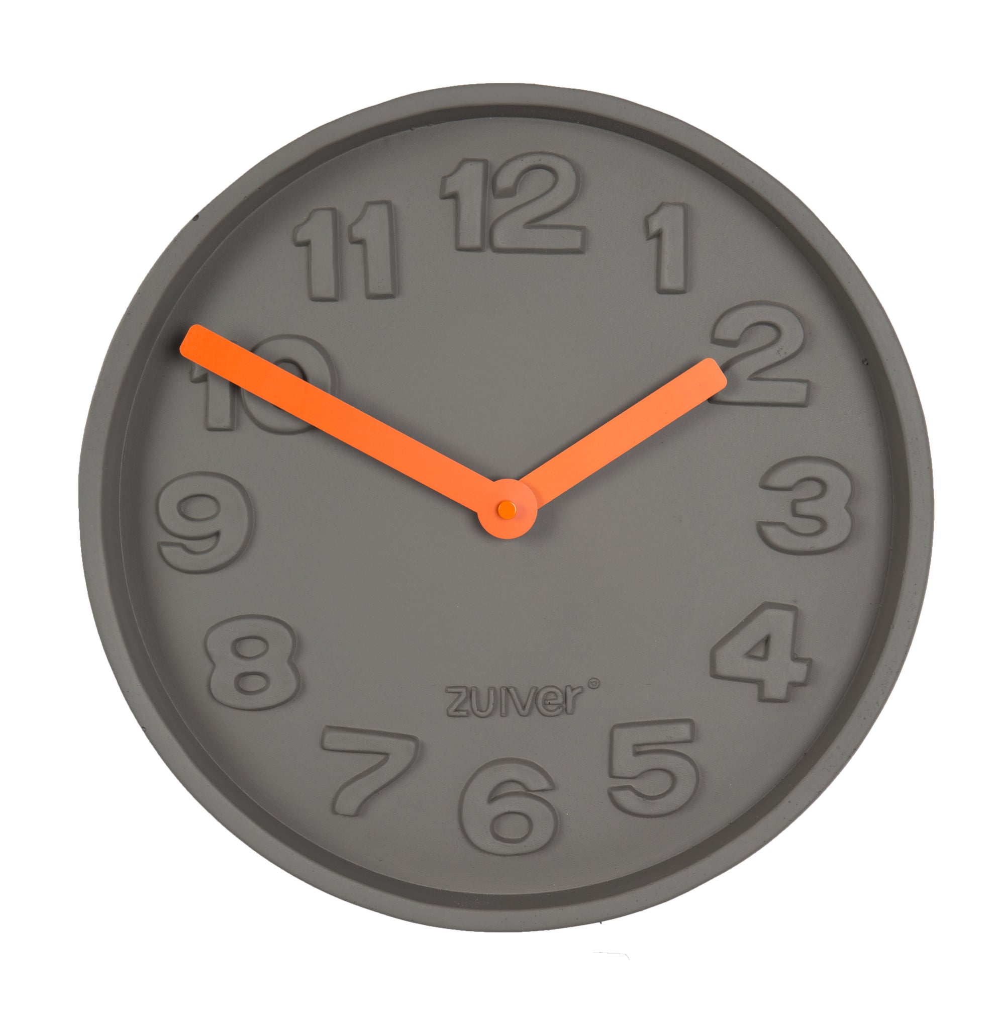 Horloge Béton et Orange Time d32cm