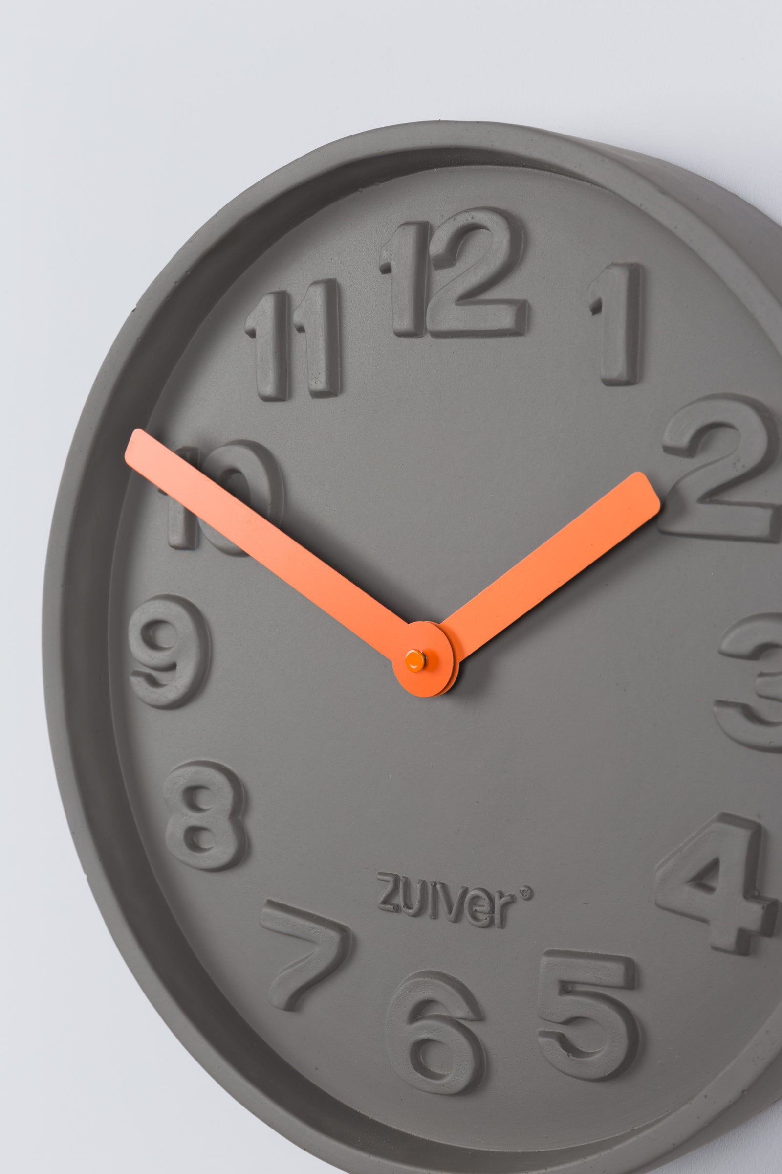 Horloge Béton et Orange Time d32cm