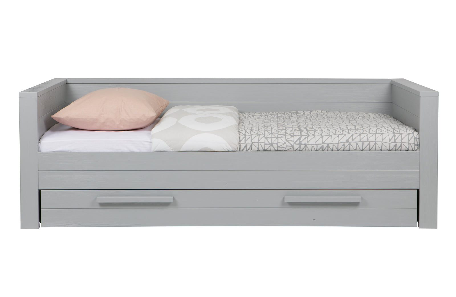 Lit Canapé Bois Gris Clair 90x200 Dennis