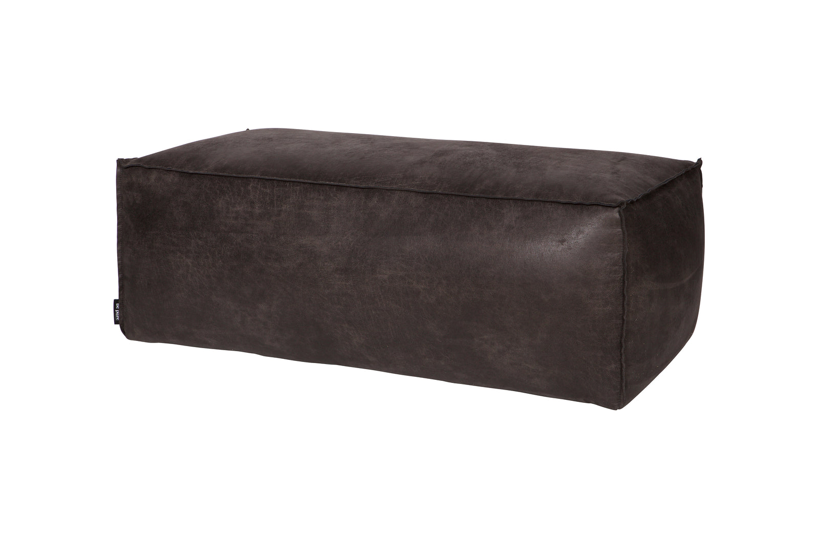 Pouf Cuir Noir Rodeo