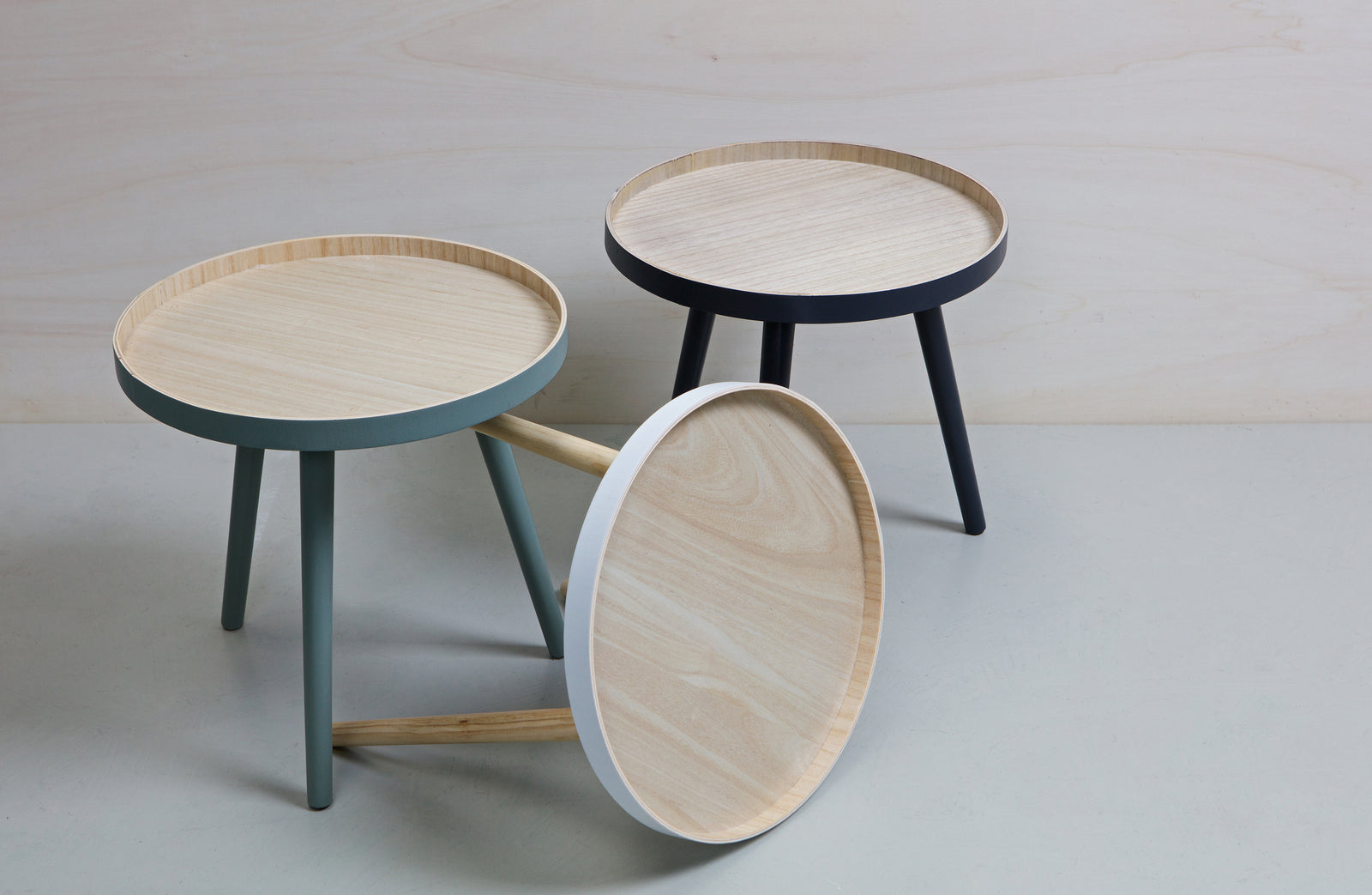 Table Basse Ronde Bois Vert Clair Sasha