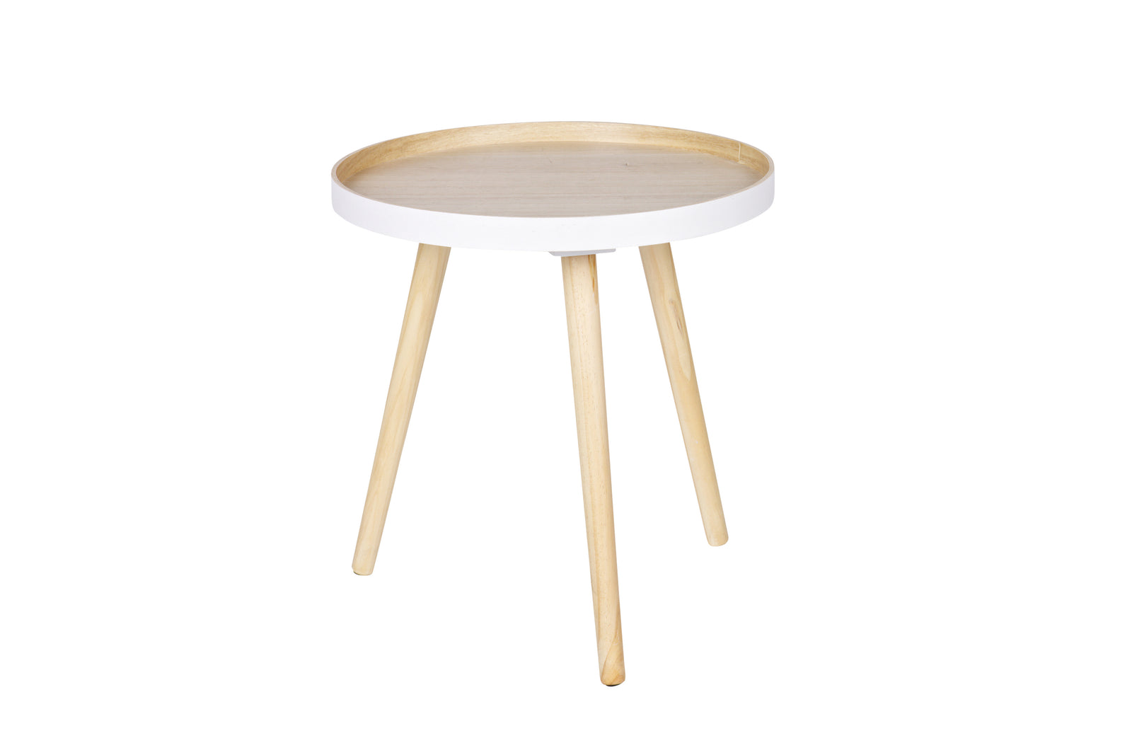 Table Basse Ronde Bois Blanc Sasha