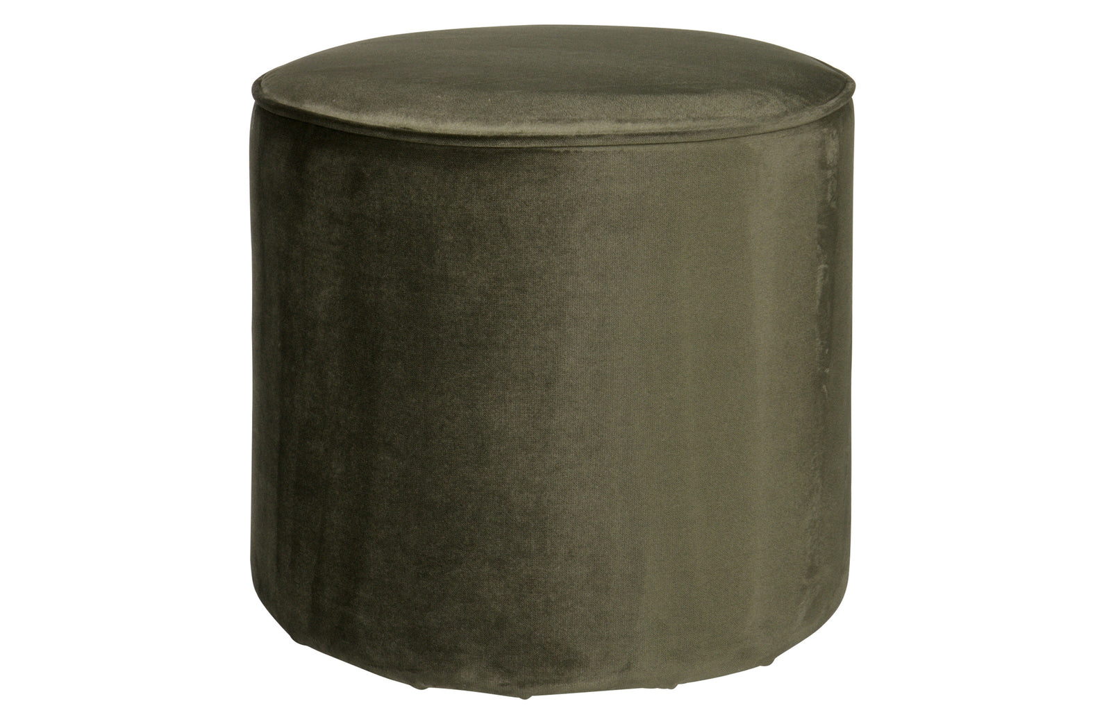 Pouf Rond Haut Velours Vert Sara