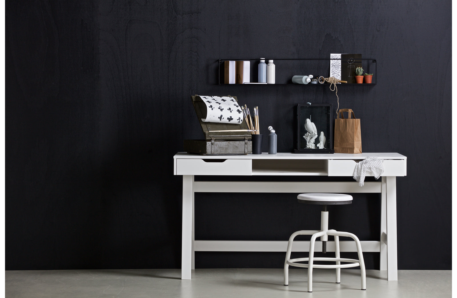 Bureau Table Bois Blanc Nikki