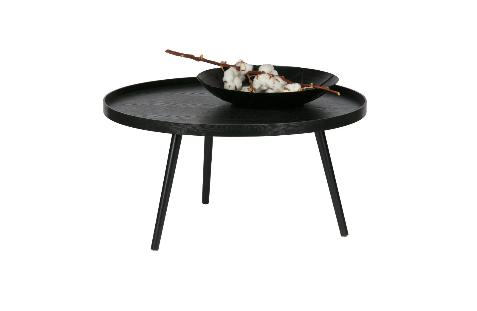 Table Basse Ronde Bois Noir Mesa