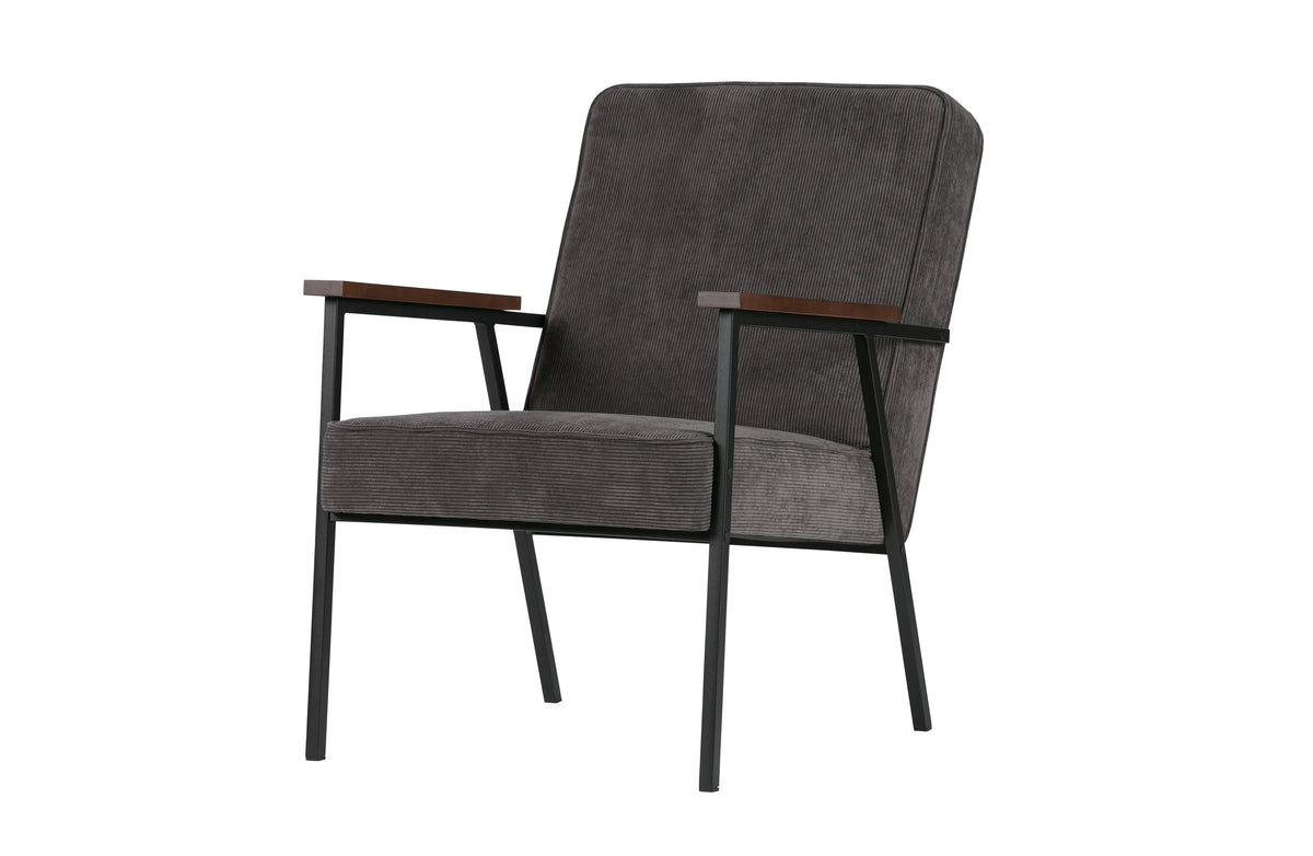 Fauteuil Tissu Gris Anthracite Sally