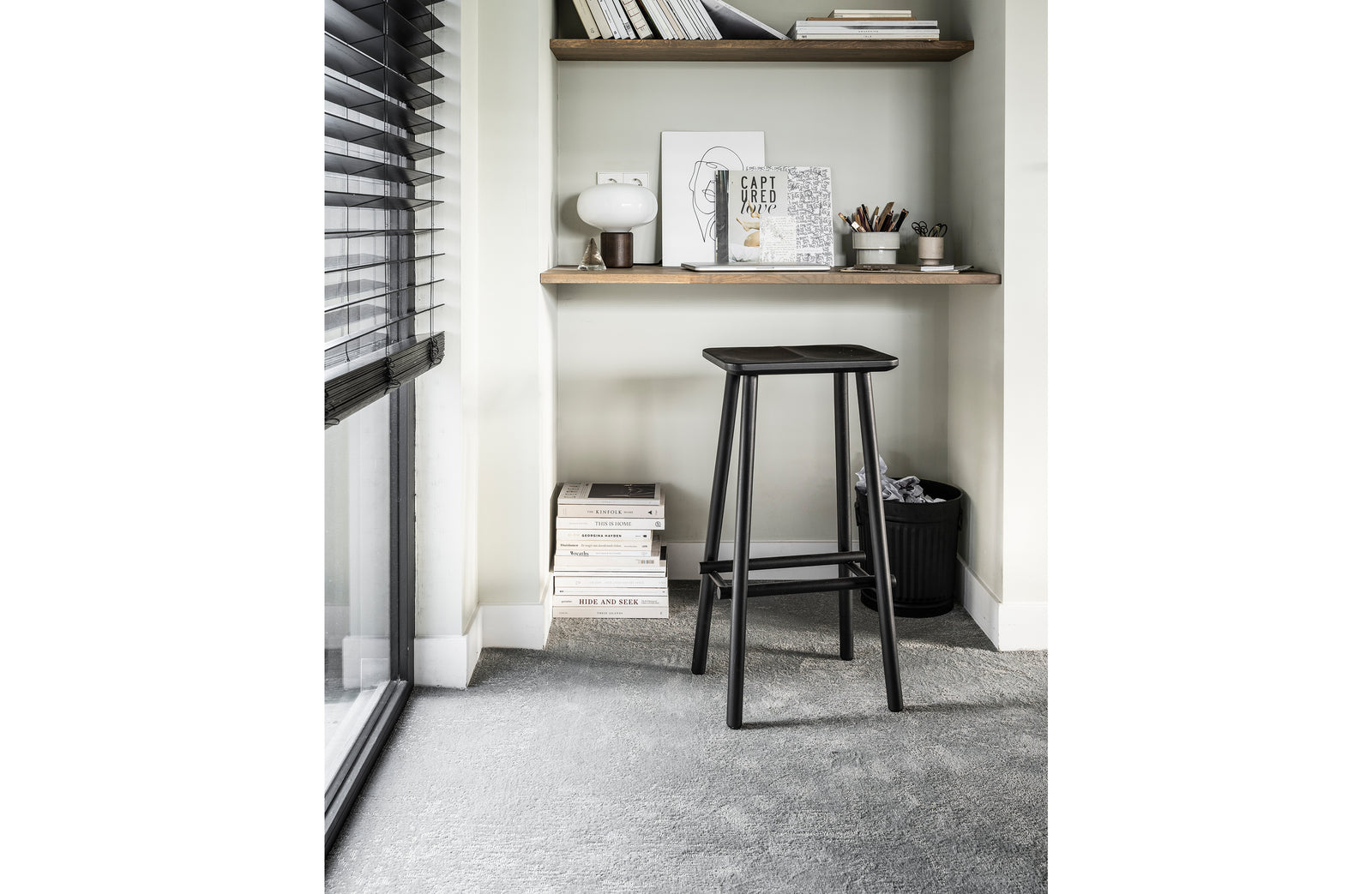 Tabouret de Bar Bois Noir Butt