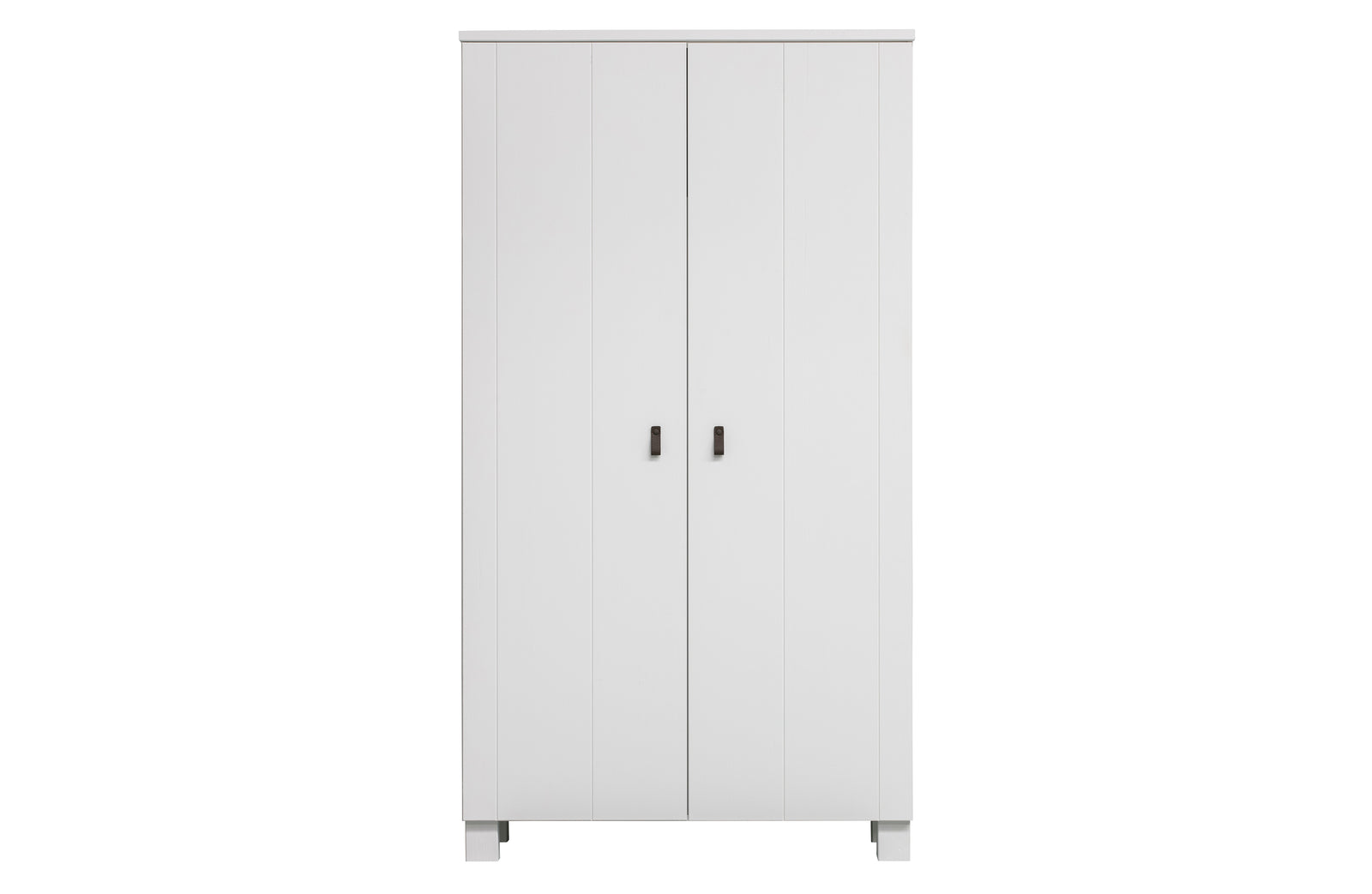 Armoire 2 Portes Penderie Etagères Blanc Ties