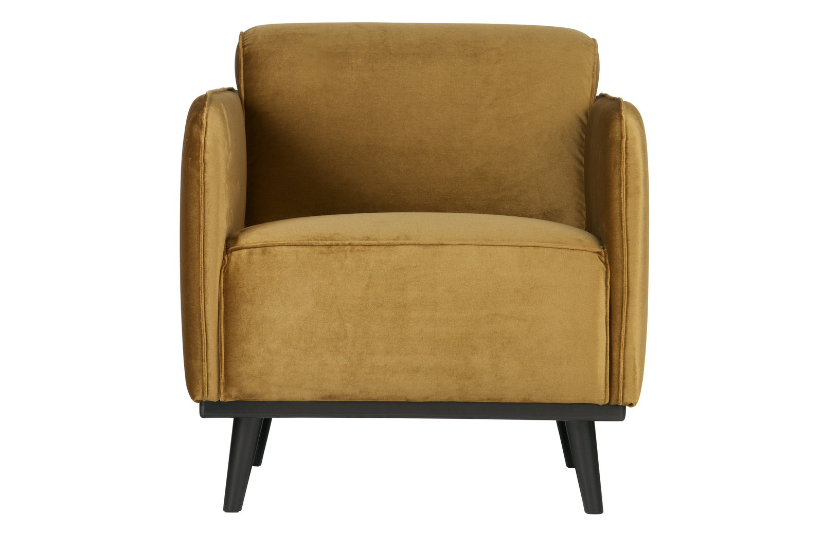 Fauteuil Velours Jaune Statement