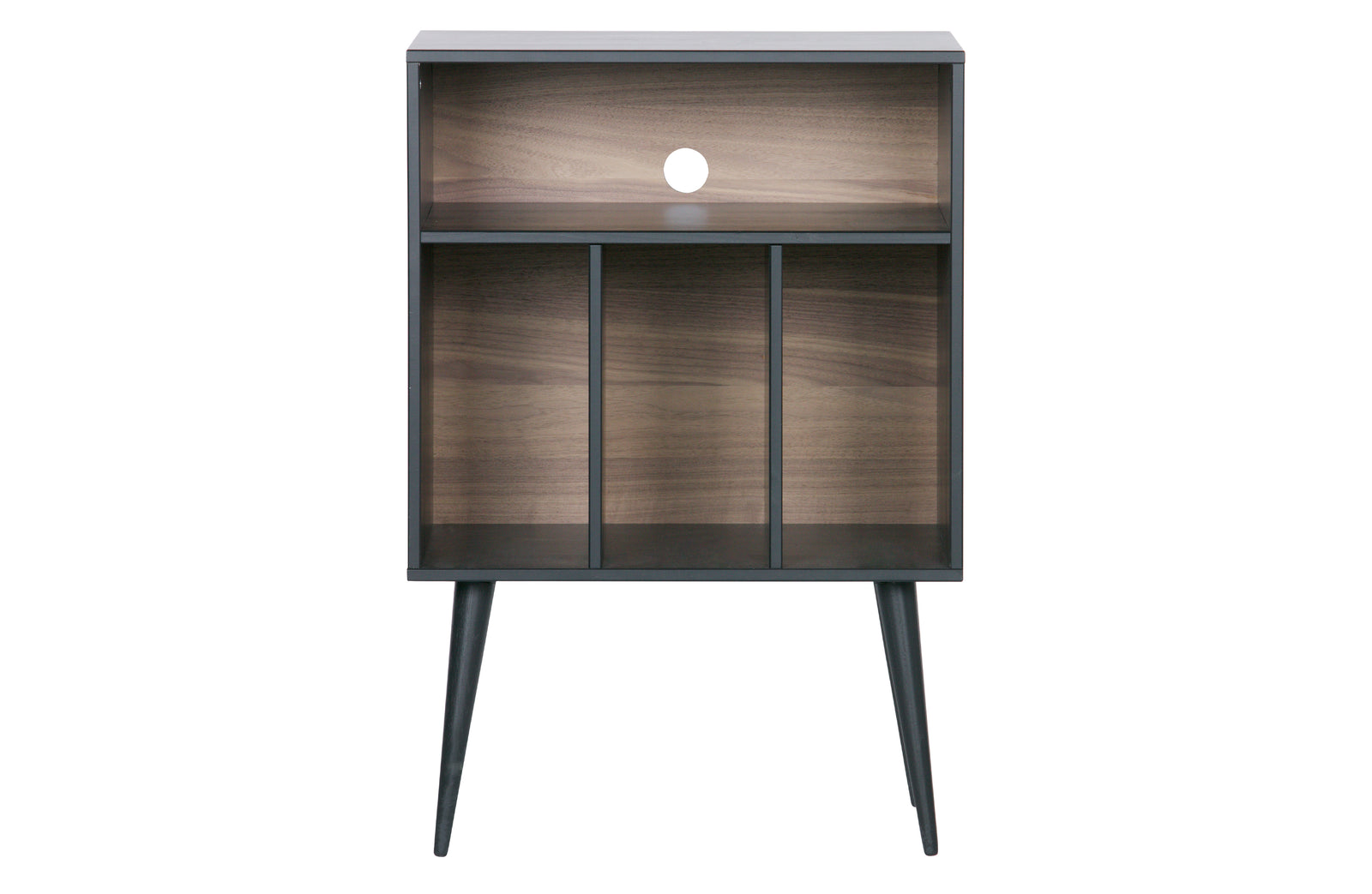 Table d'Appoint ou Rangement Vinyle Bois et Gris James