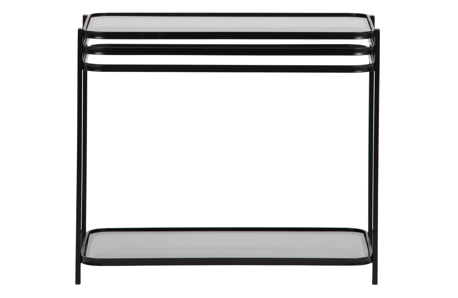 Table Basse Verre Métal Noir Kylie