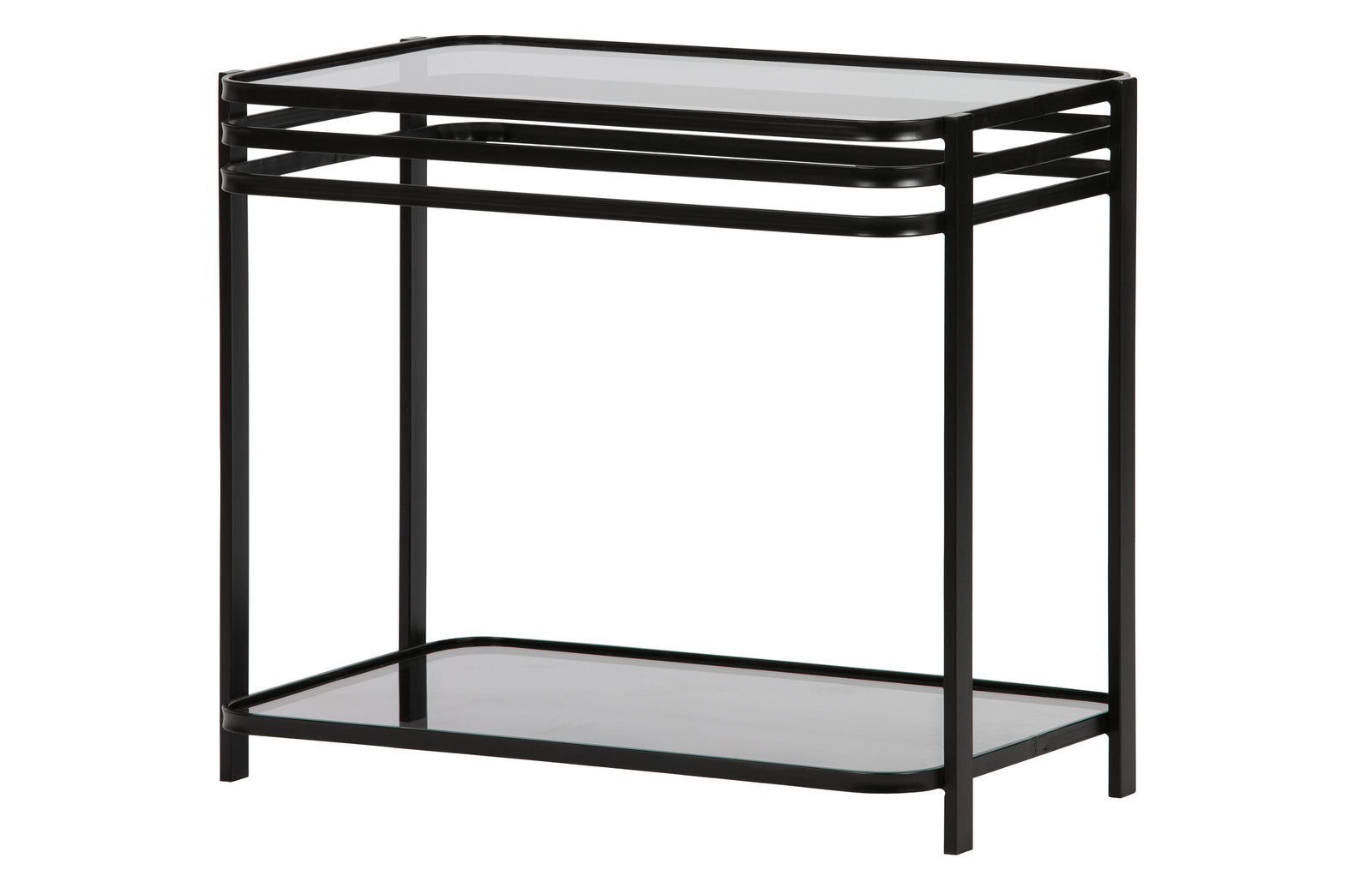 Table Basse Verre Métal Noir Kylie