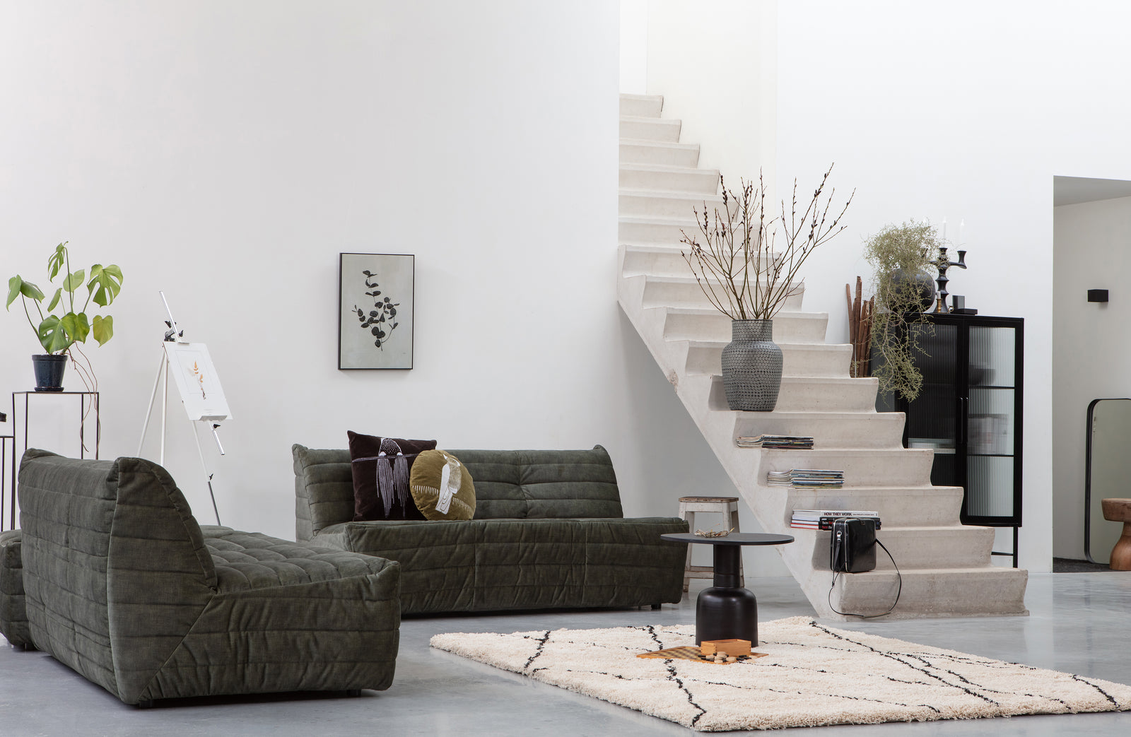 Tapis Berbere Beige et Noir 170x240 Cleo