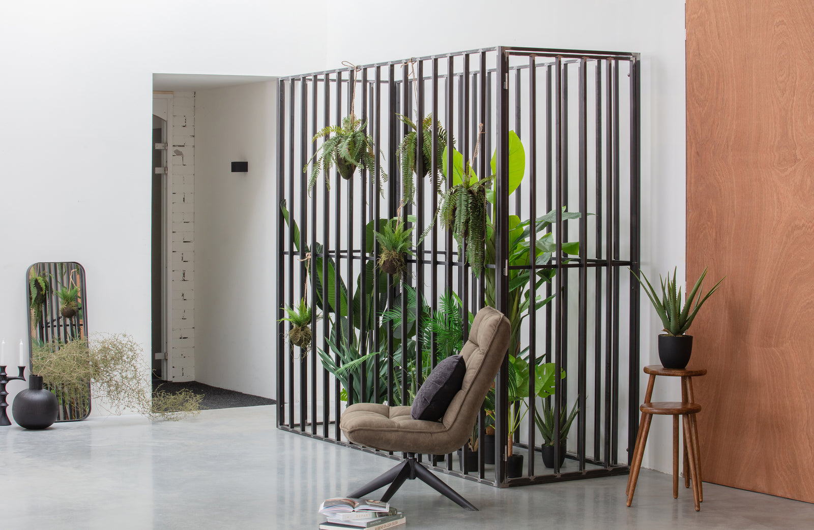 Miroir Métal Noir 110x40 Doutzen