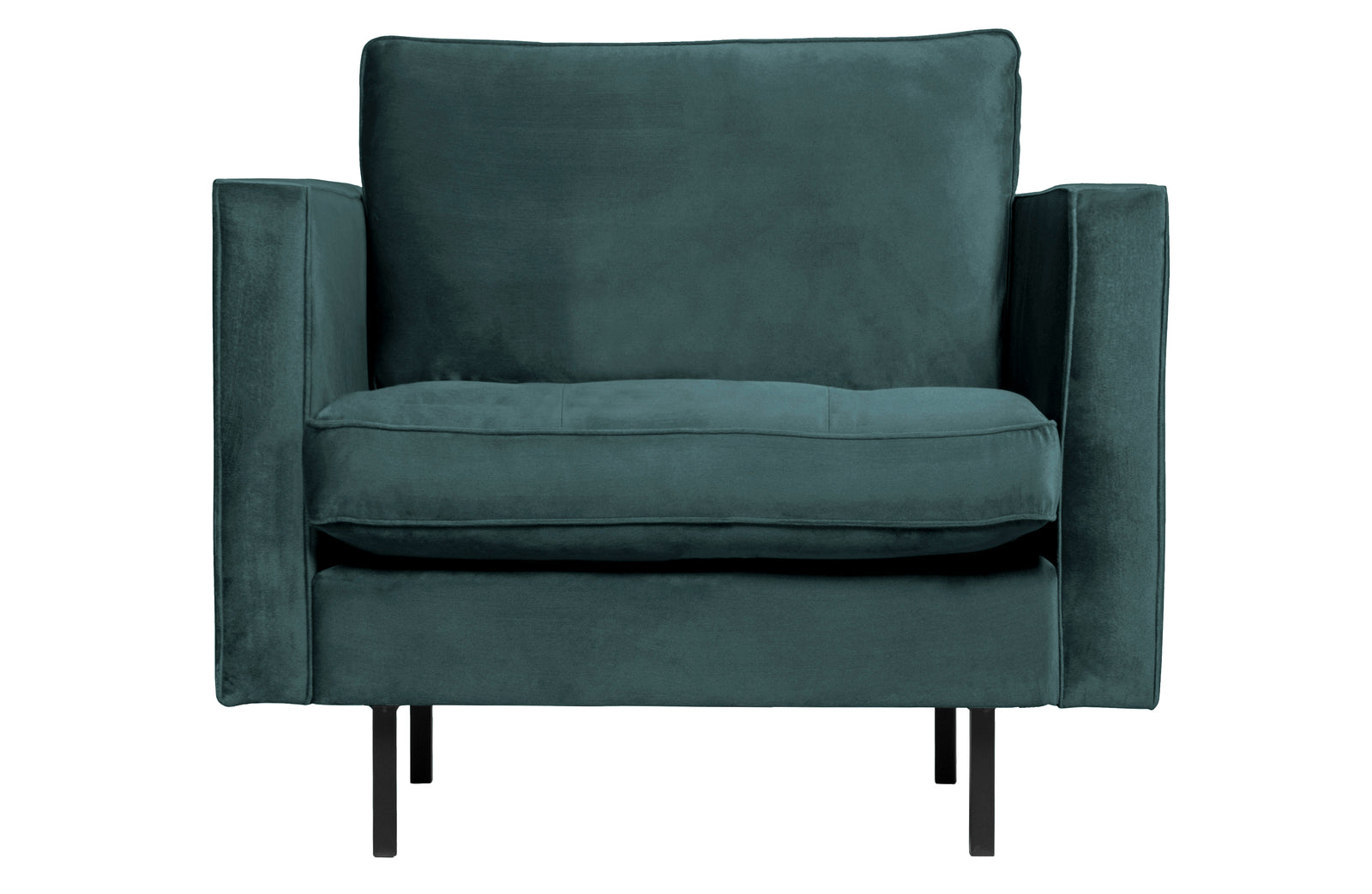 Fauteuil Velours Bleu Vert Rodeo