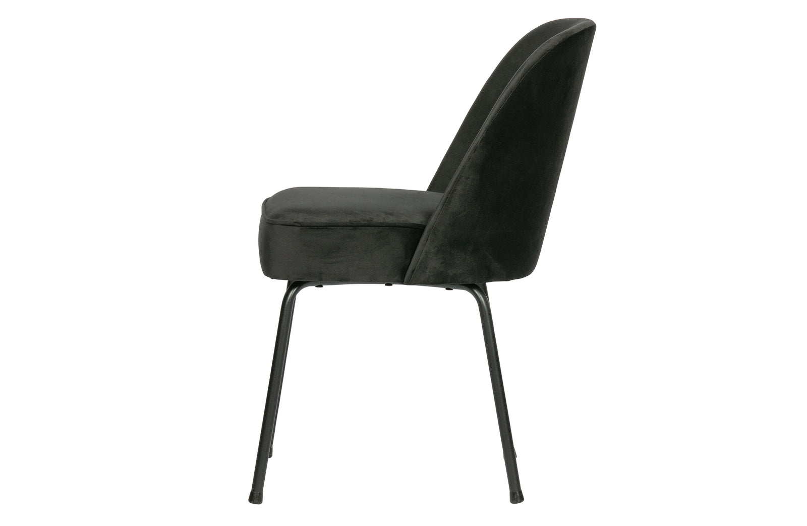 Chaise Velours Noir Vogue