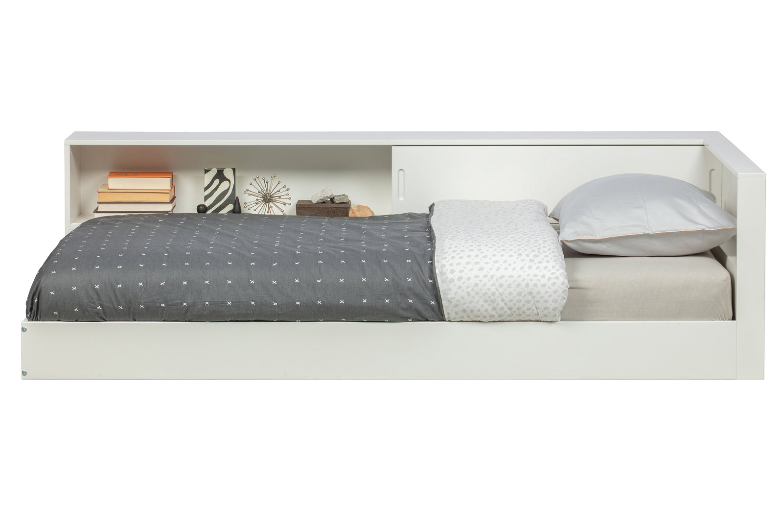 Lit d'Angle Bois Blanc 90x200 Connect