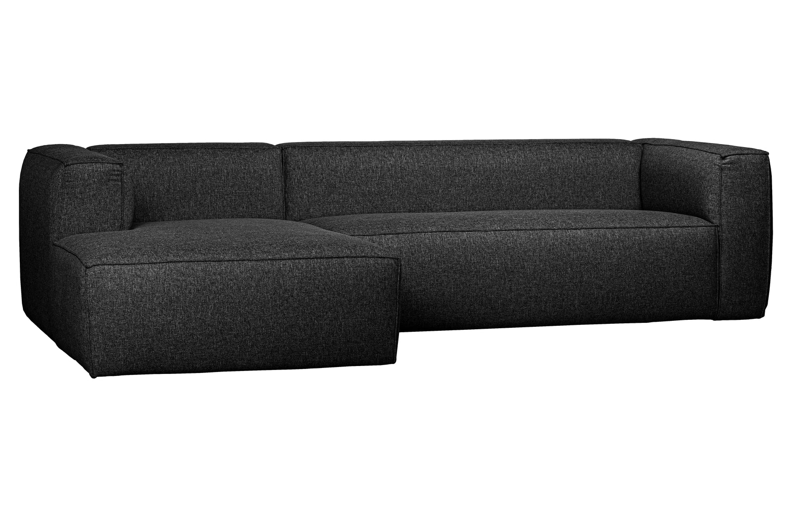Canapé Angle 3 Places Gris Foncé Bean Méridienne à Gauche