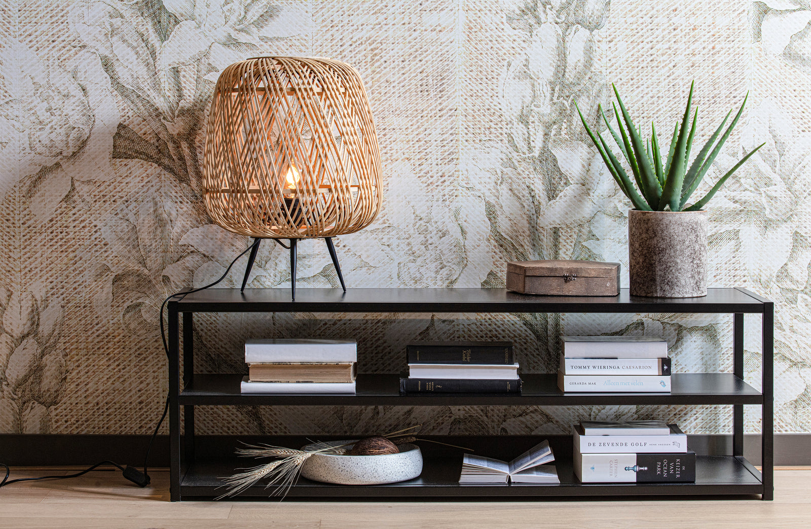 Lampe de table Bambou Naturel Moza 48x36x36cm