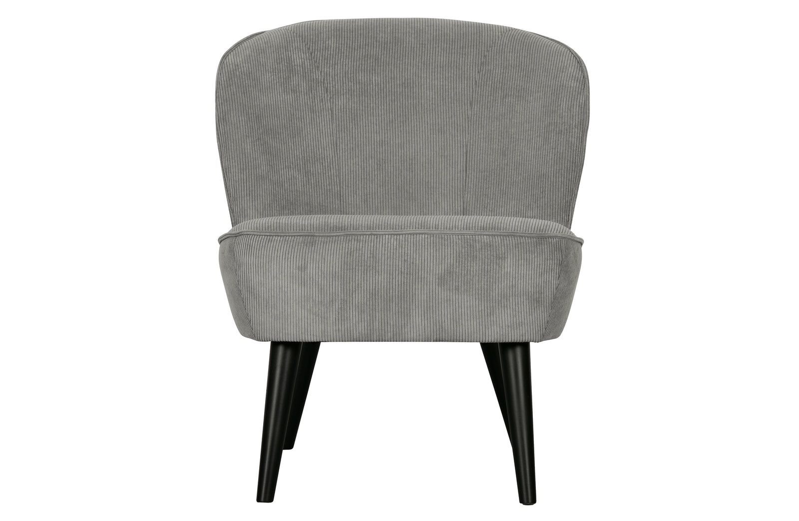 Fauteuil Tissu Côtelé Gris Sara