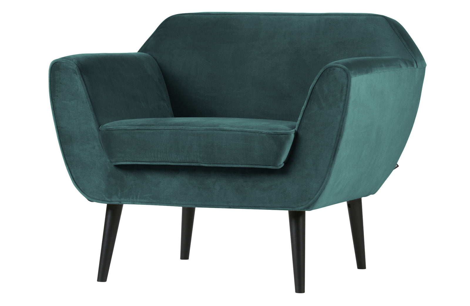 Fauteuil Velours Bleu Vert Rocco