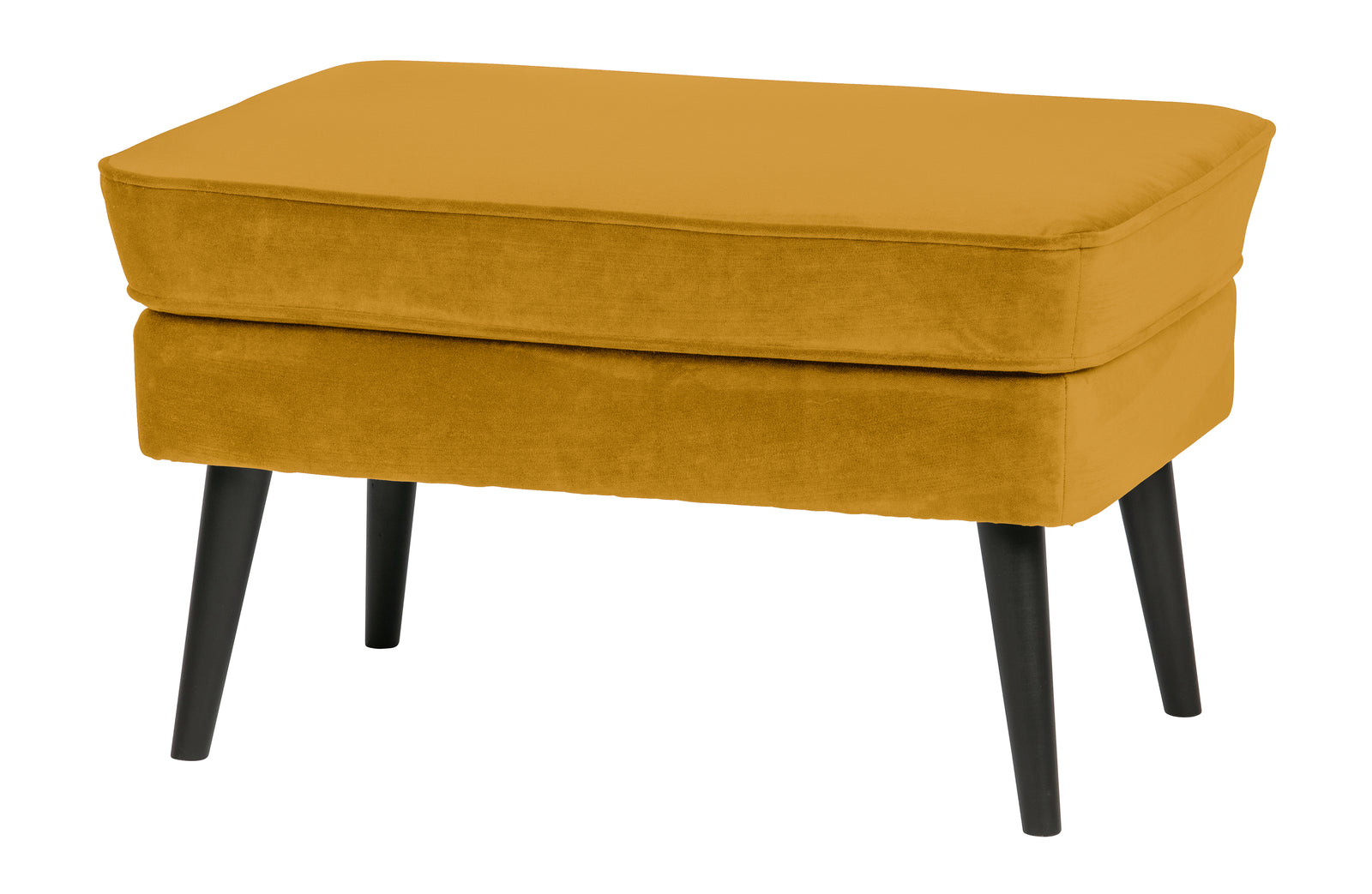 Repose Pieds Velours Jaune Rocco