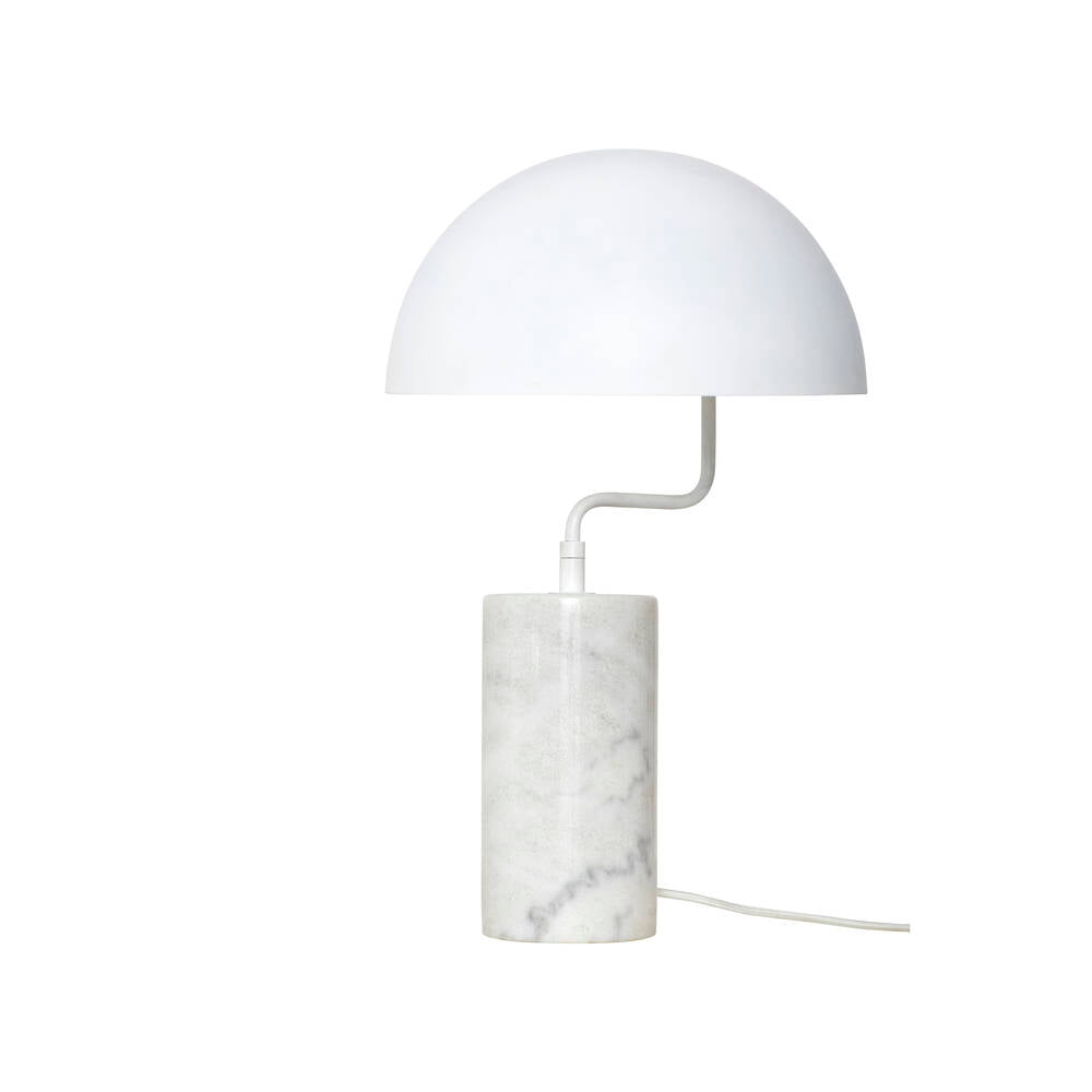 Lampe de table Marbre et Metal Blanc 30x30x48cm