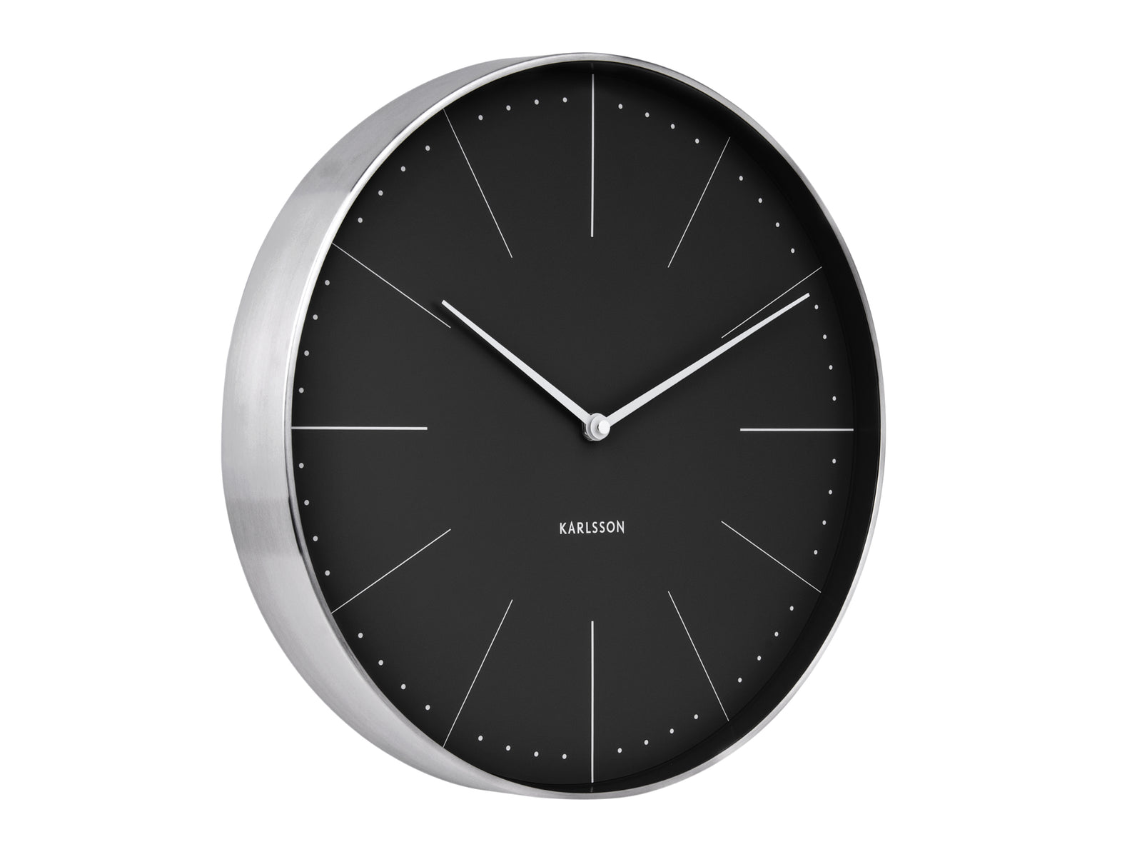 Horloge Noir Métal Normann d37.5cm