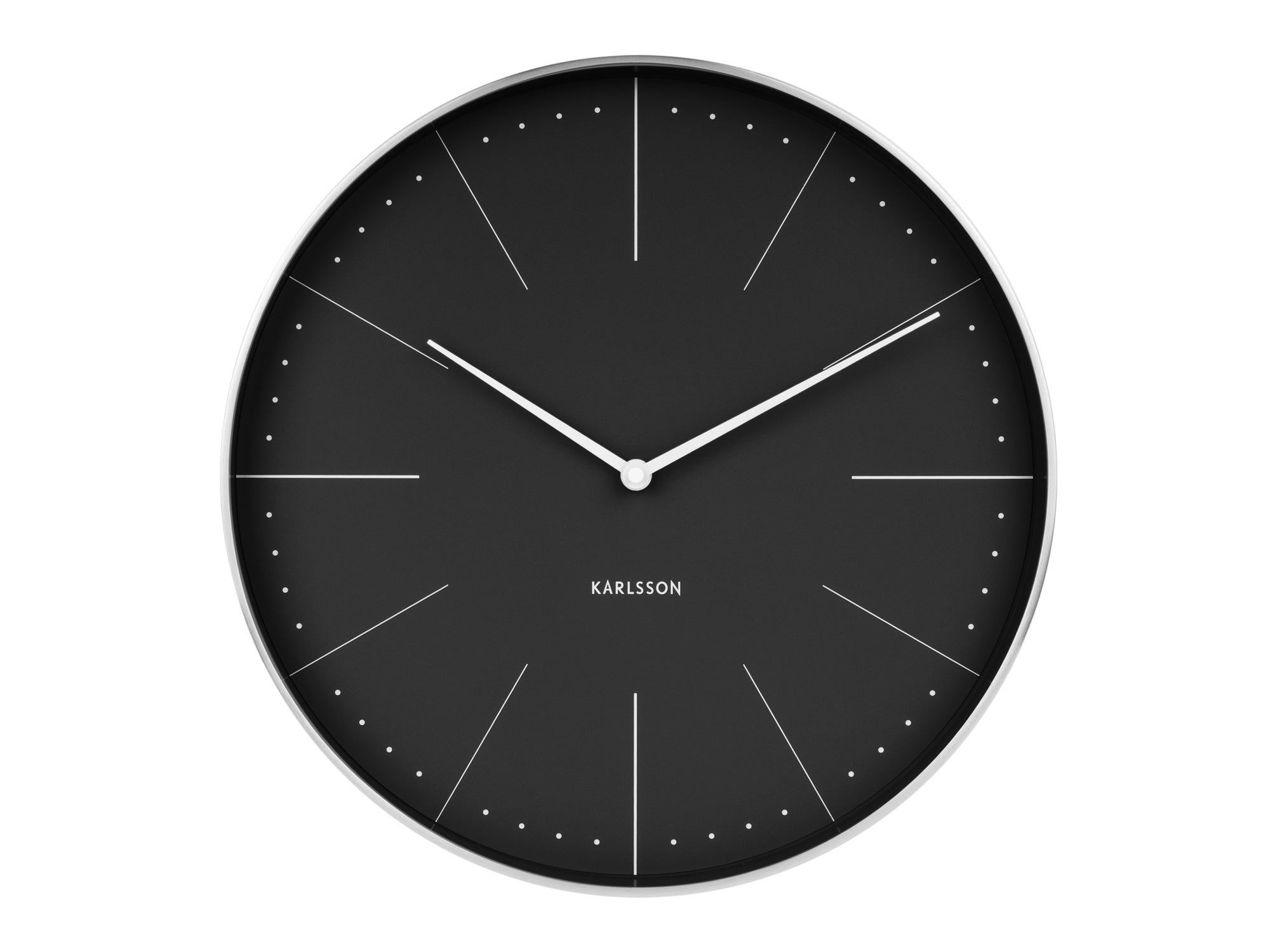 Horloge Noir Métal Normann d37.5cm