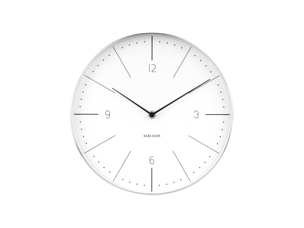 Horloge Blanc Métal Normann d27.5cm
