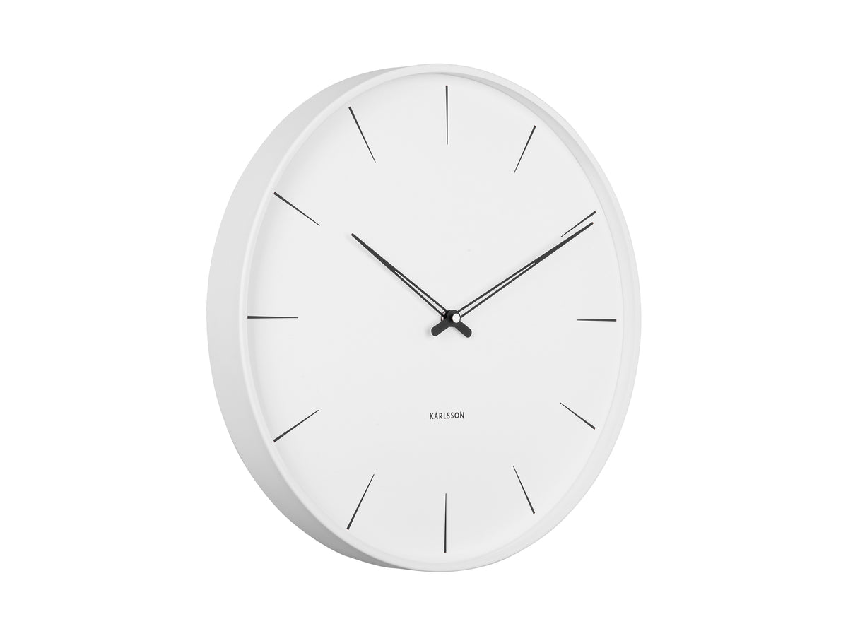 Horloge Blanc Métal Lure d40cm