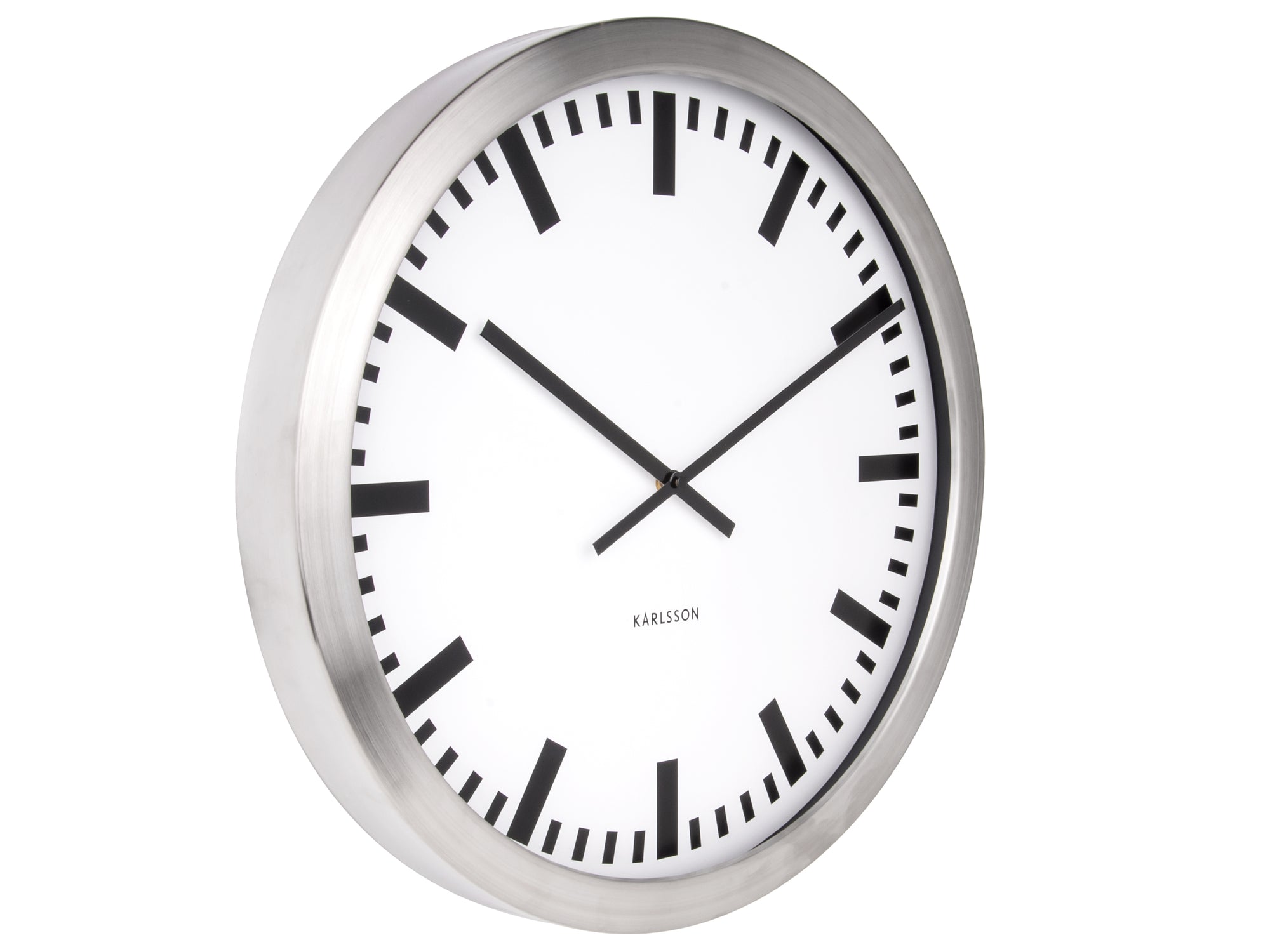 Horloge Métal et Blanc Station d50cm
