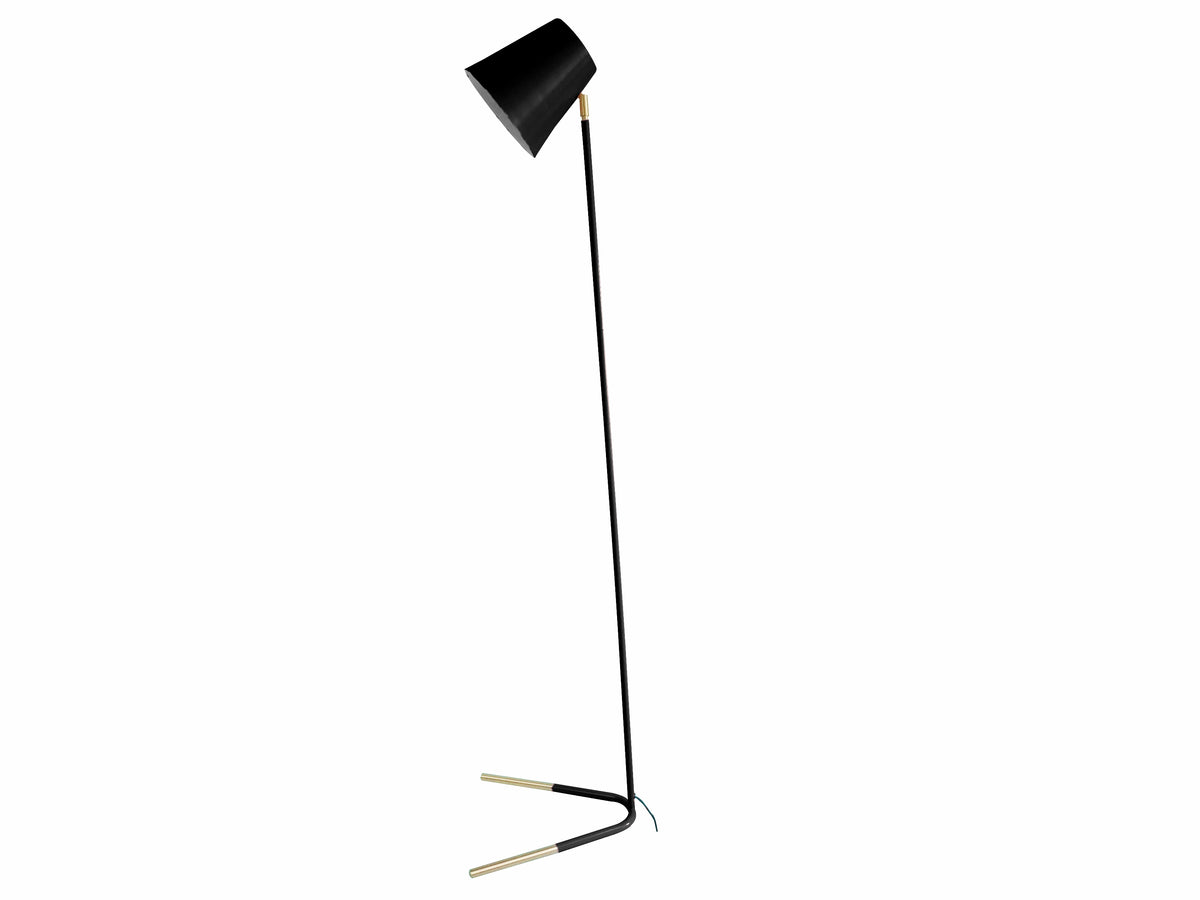 Lampadaire Noir Métal Or Ari 40x31x150cm