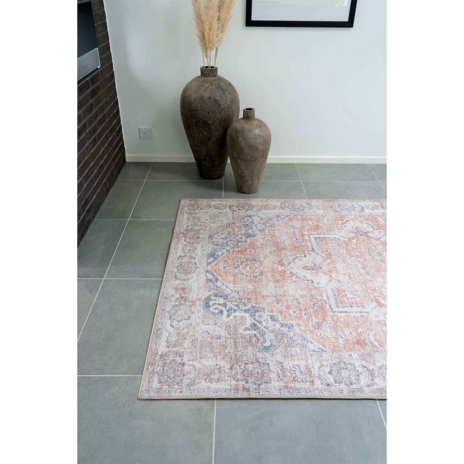 Tapis Tissu Bleu et Orange Havana 200x300