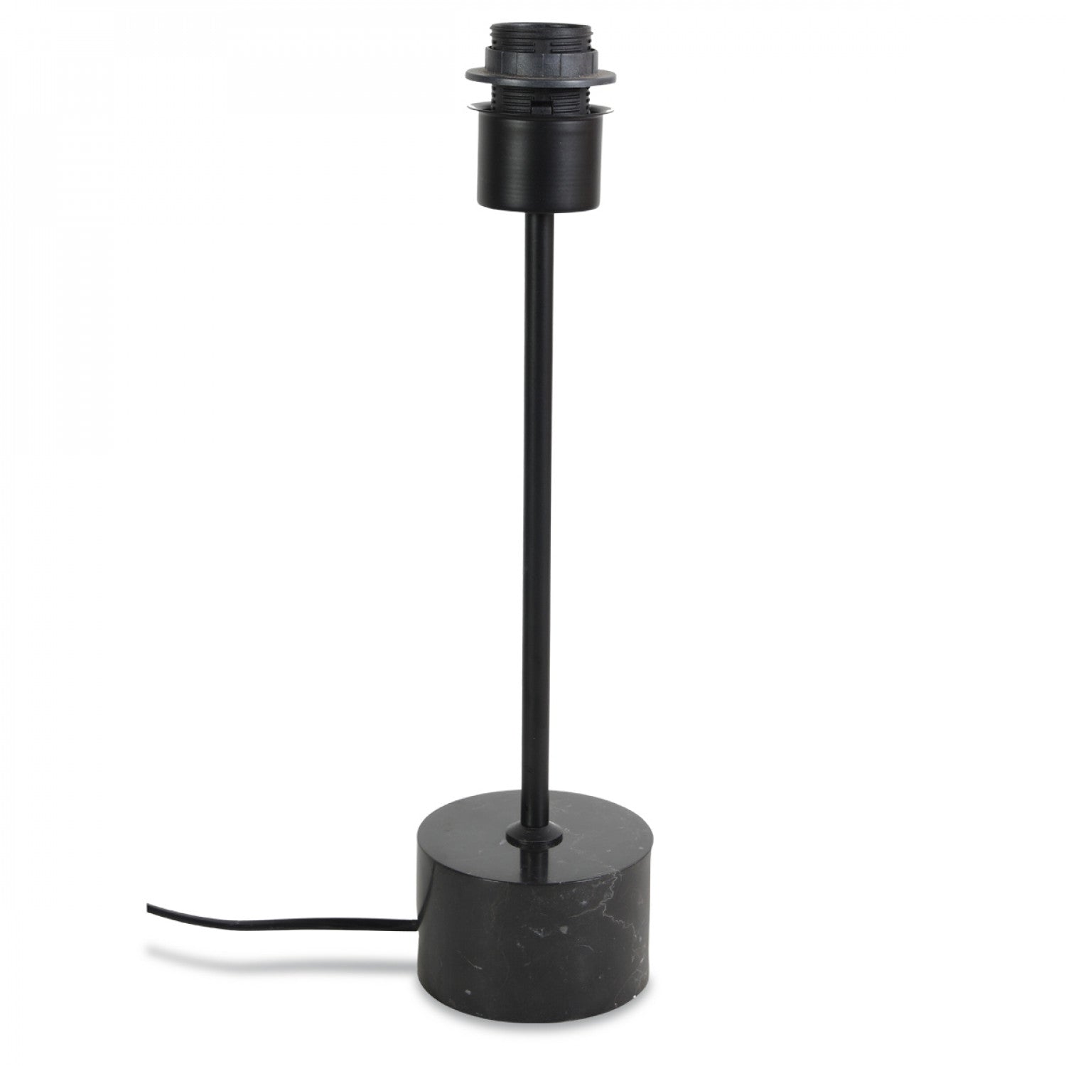 Lampe de table Marbre Noir Métal Noir 10x10x39cm