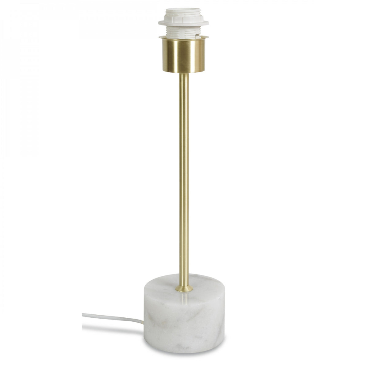 Lampe de table Marbre Blanc Métal Or 10x10x39cm