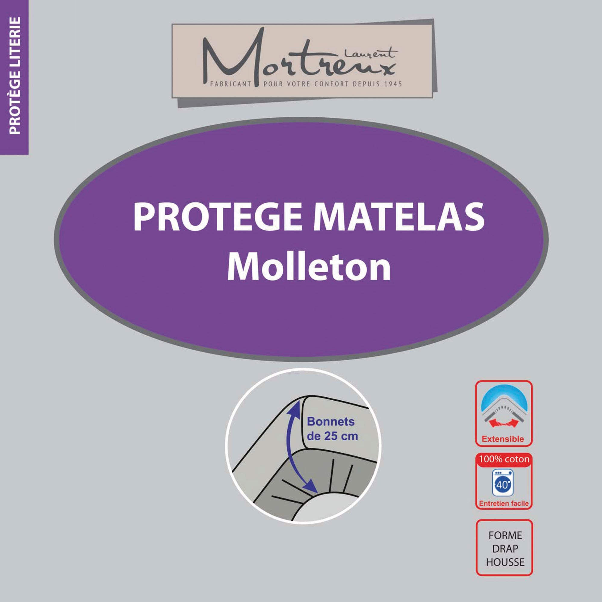 Protège Matelas Blanc Coton 140x190