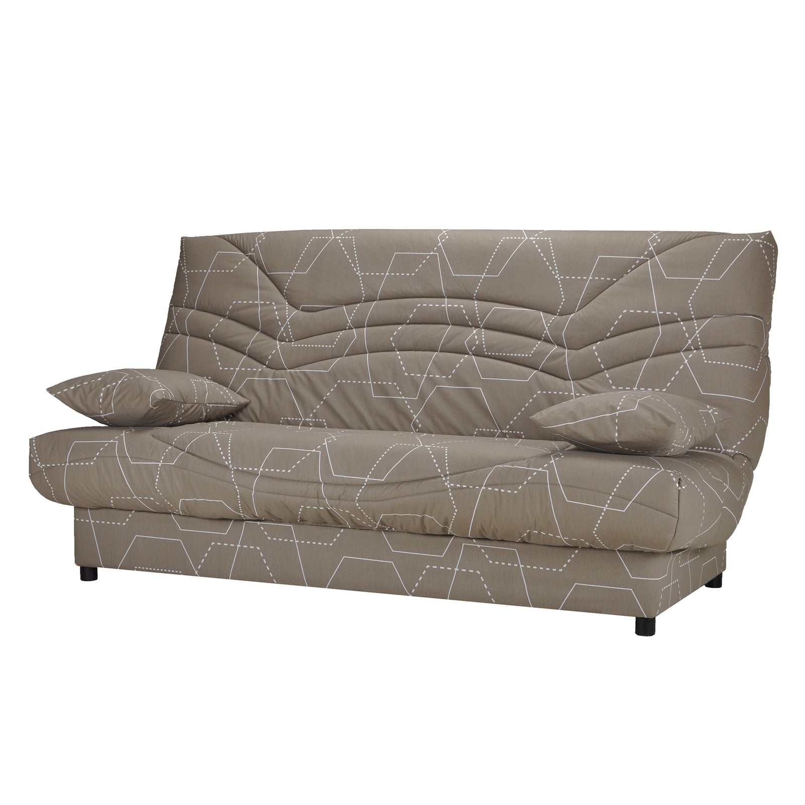 Canapé convertible 3 places Clic clac Taupe